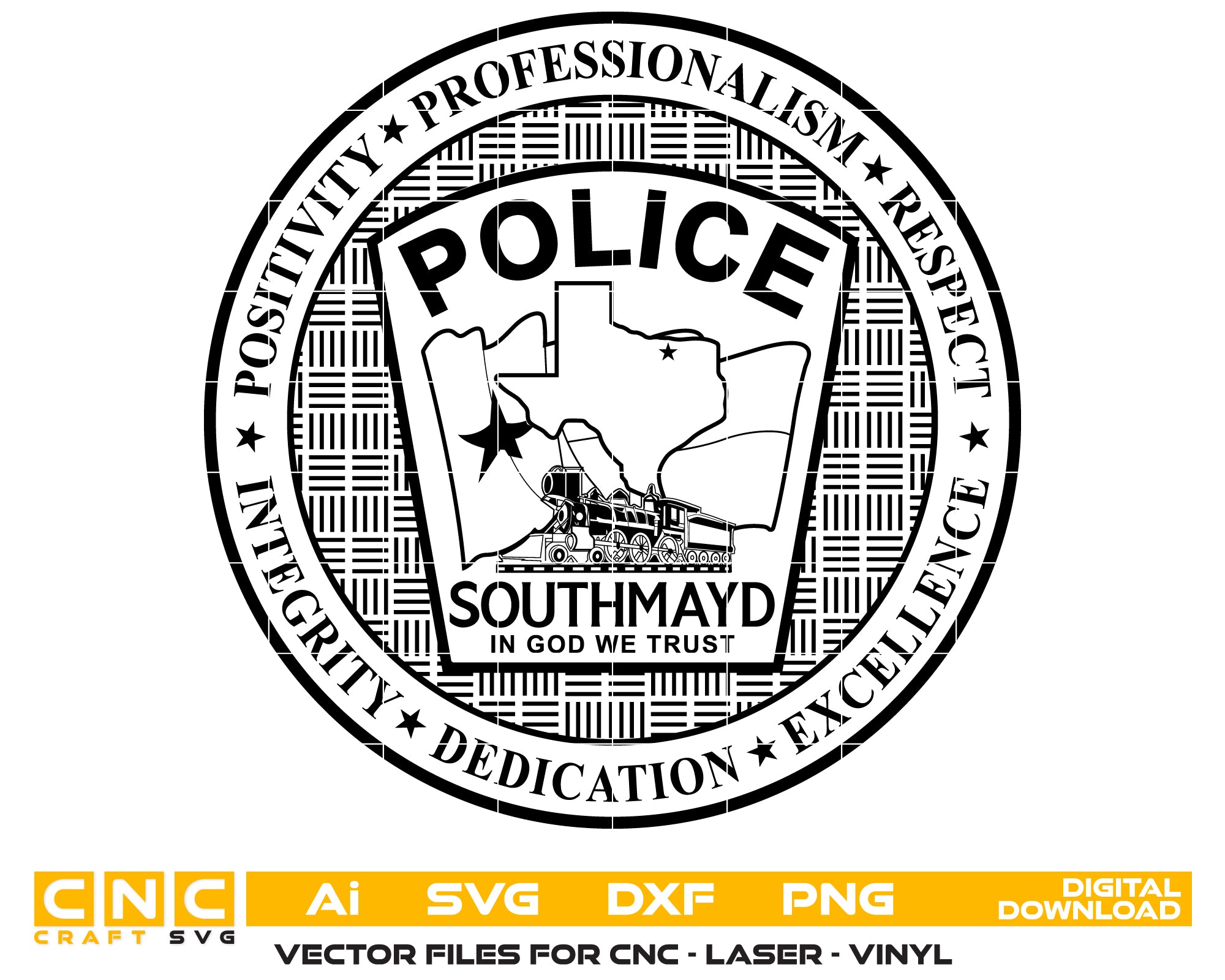 Southmayd Police Logo SVG, Southmayd Police Department Vector, Law Enforcement Logo SVG, Police Emblem Design, Southmayd PD SVG File, Police Logo Vector