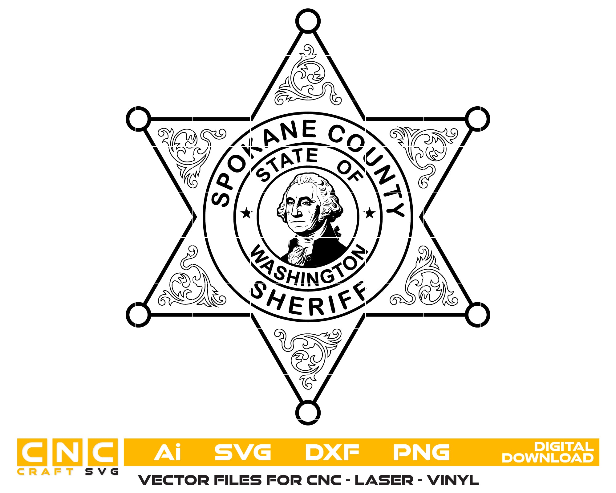 Spokane County Washington Sheriff Badge
