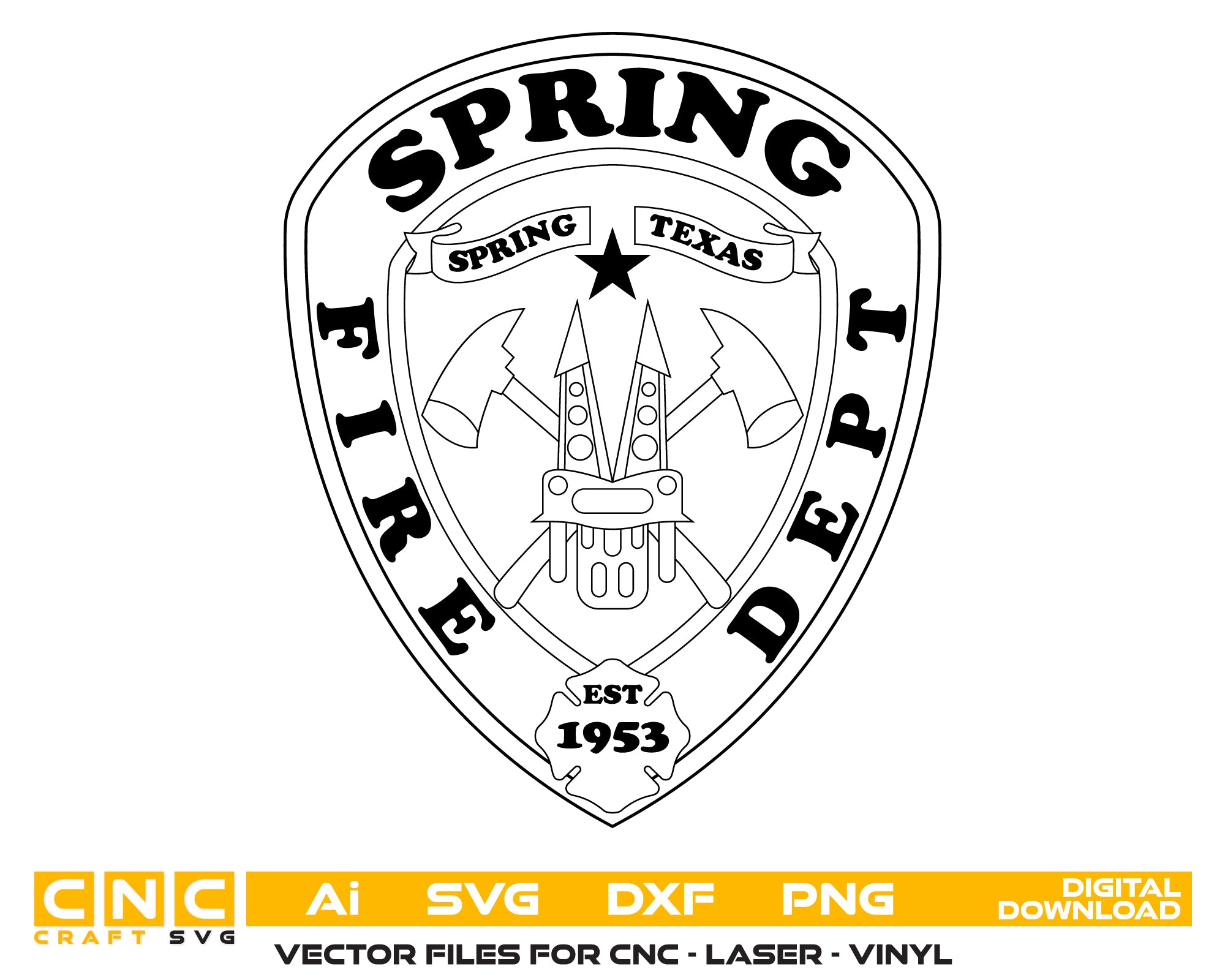 Spring Fire Department Badge