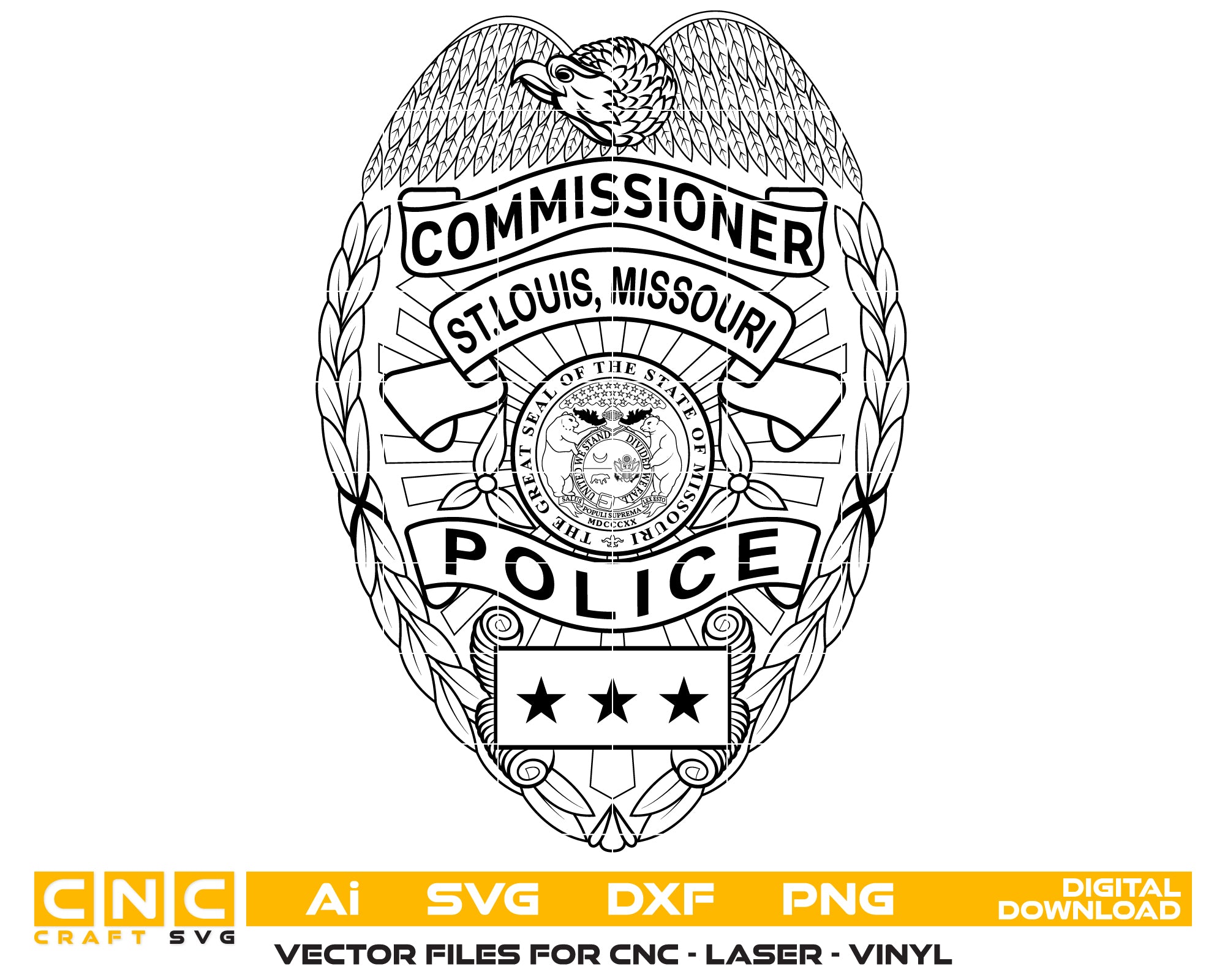 St. Louis, Missouri Police Commissioner Badge