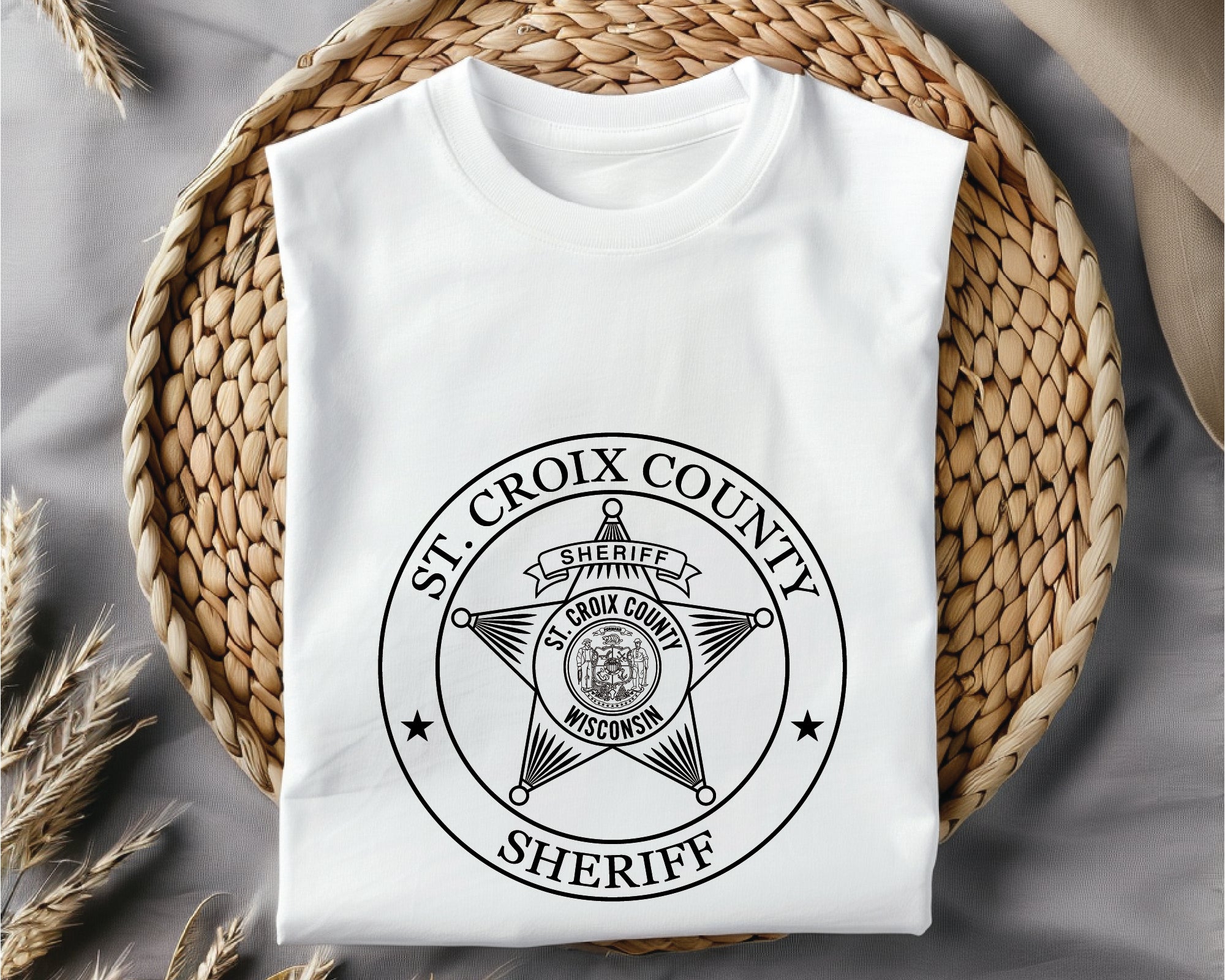St. Croix County Sheriff Badge SVG, Wisconsin Sheriff Badge Vector, St. Croix Sheriff Office Logo SVG, Police Badge Digital File, Law Enforcement SVG Design