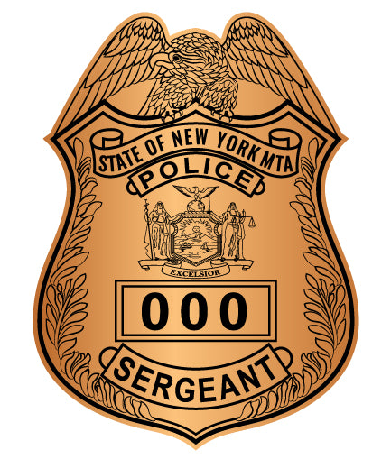 State of New York MTA Police Sergeant Badge Vector Design