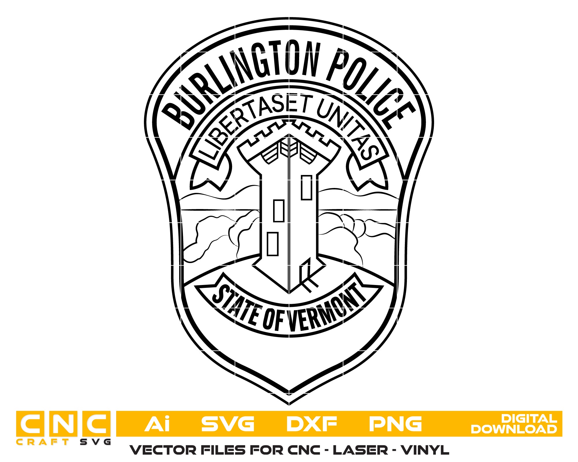 burlington police patch svg, burlington vermont police patch vector, burlington vt police svg emblem, vermont police department patch svg, #support