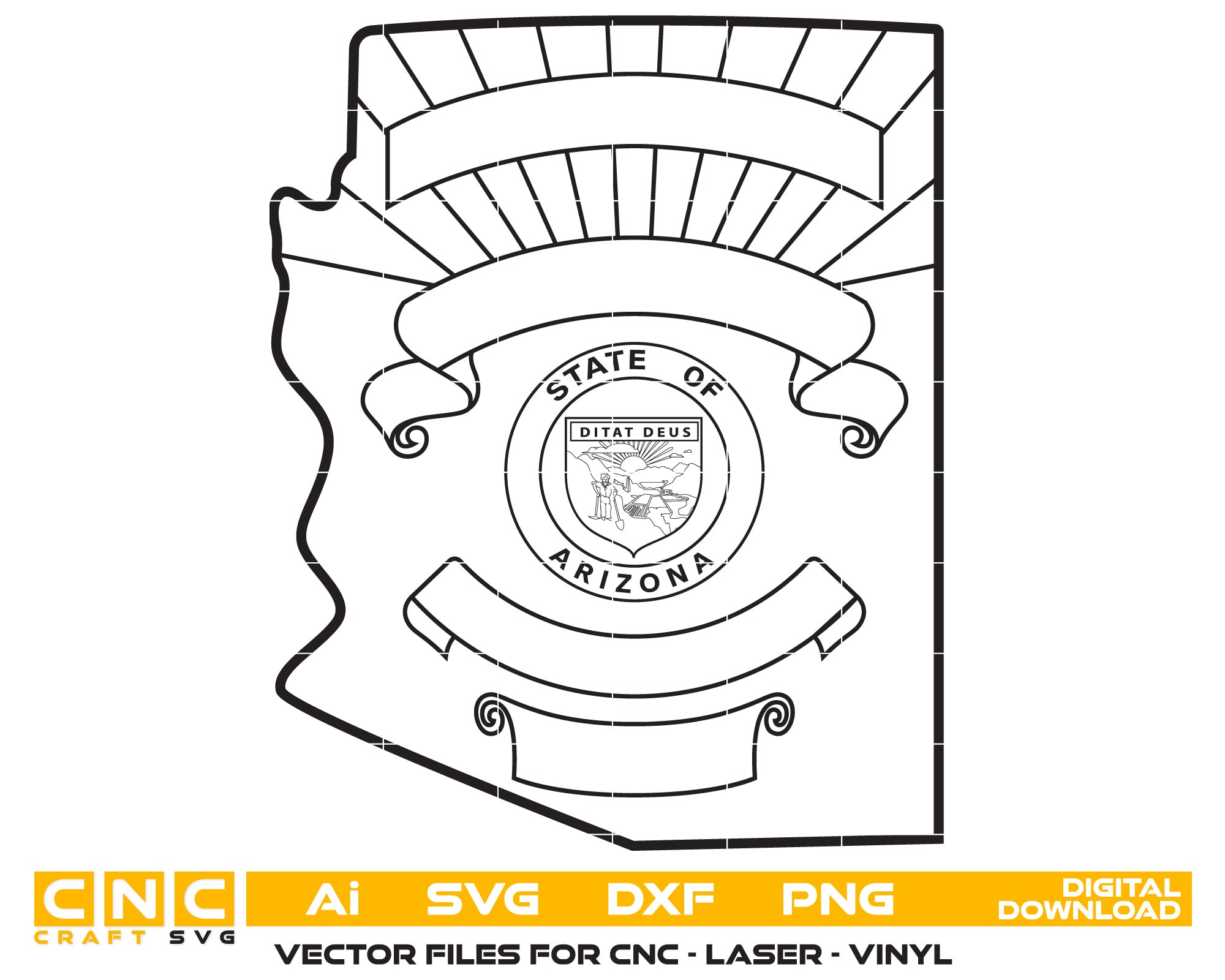 Arizona Lieutenant dept. of Corrections badge vector art