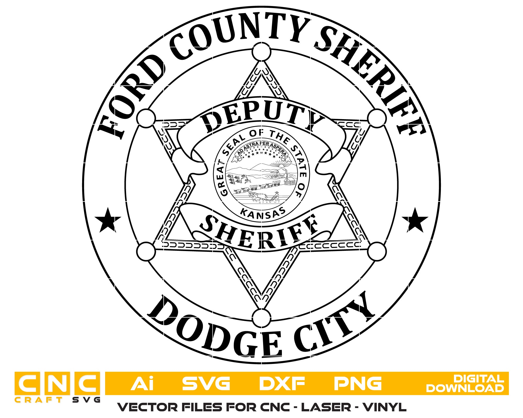 Kansas Ford County Deputy Sheriff Seal  vector art