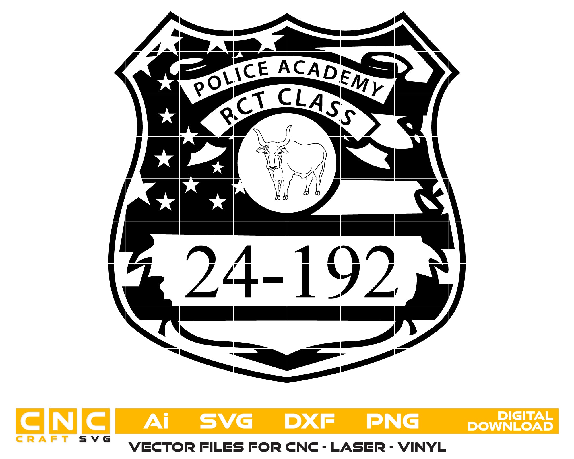 Suffolk County Police Academy Logo SVG – High-Quality Vector for Engraving, Printing & Crafts