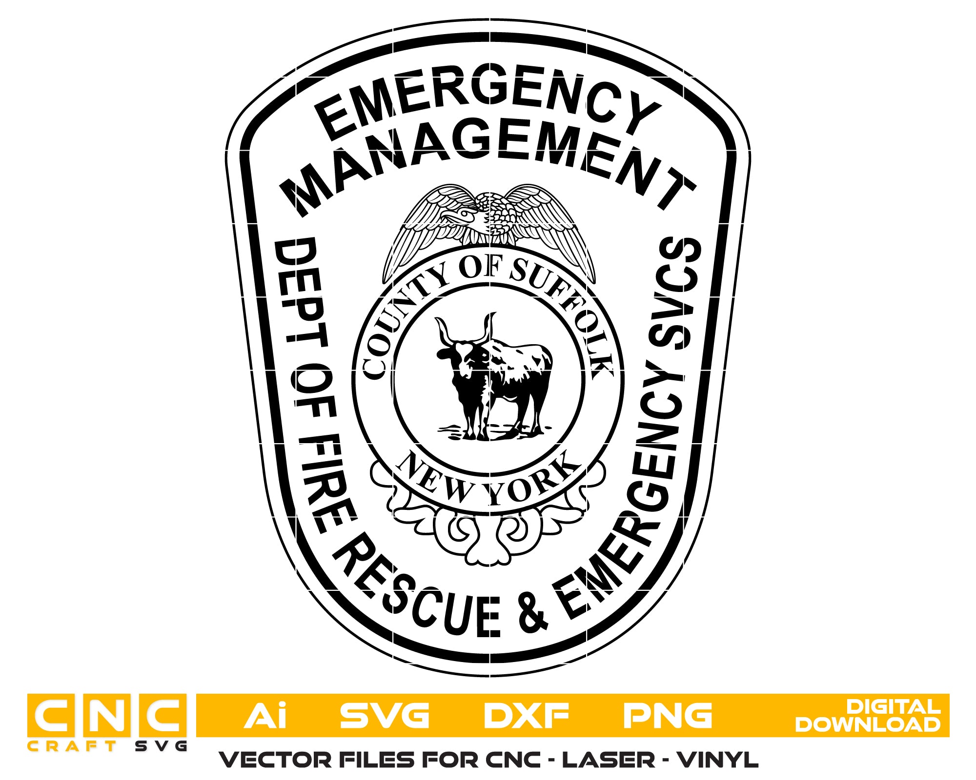 Suffolk County Fire Rescue Patch SVG
NY Emergency Management Fire Rescue Emblem
Suffolk County Fire Department Patch Vector
New York Fire Rescue SVG Design
Emergency Services Patch Suffolk County