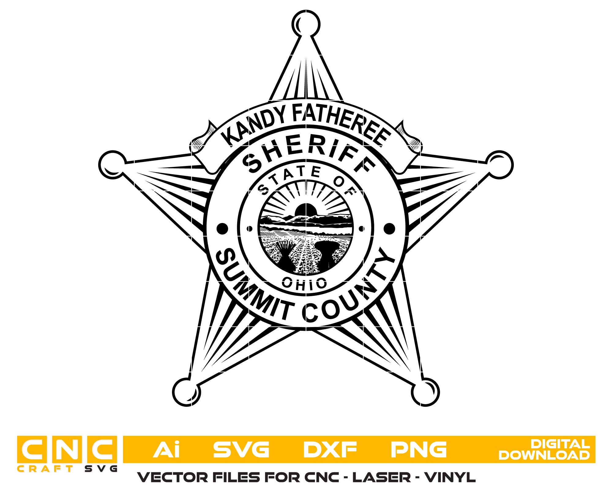 Summit County Sheriff Badge SVG