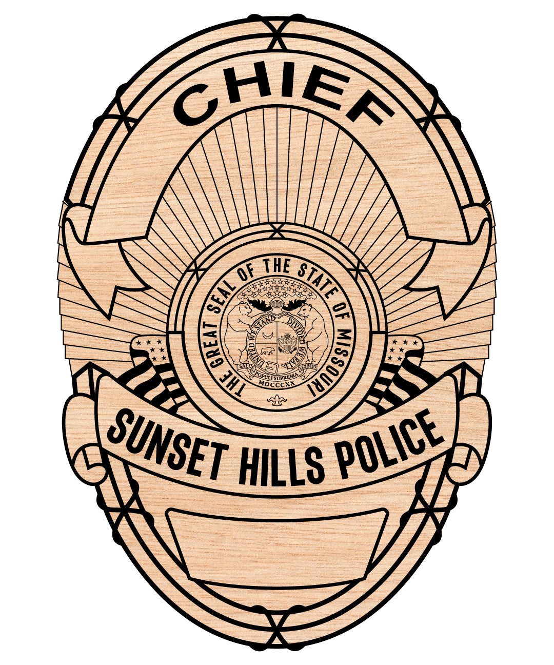 Sunset Hills Police Chief Badge