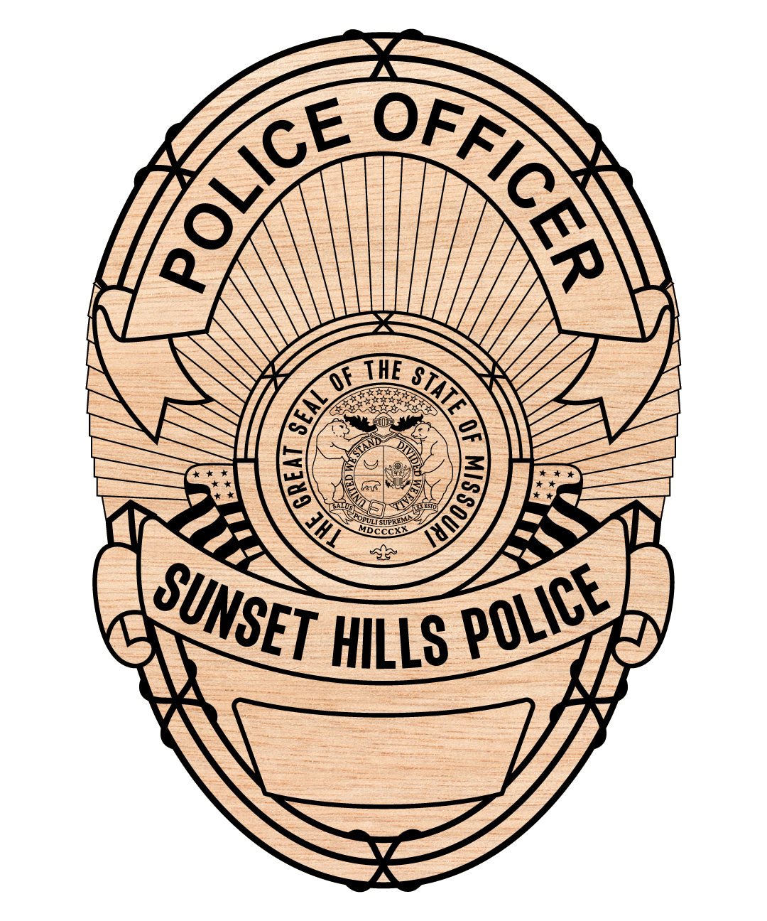 Sunset Hills Police Officer Badge