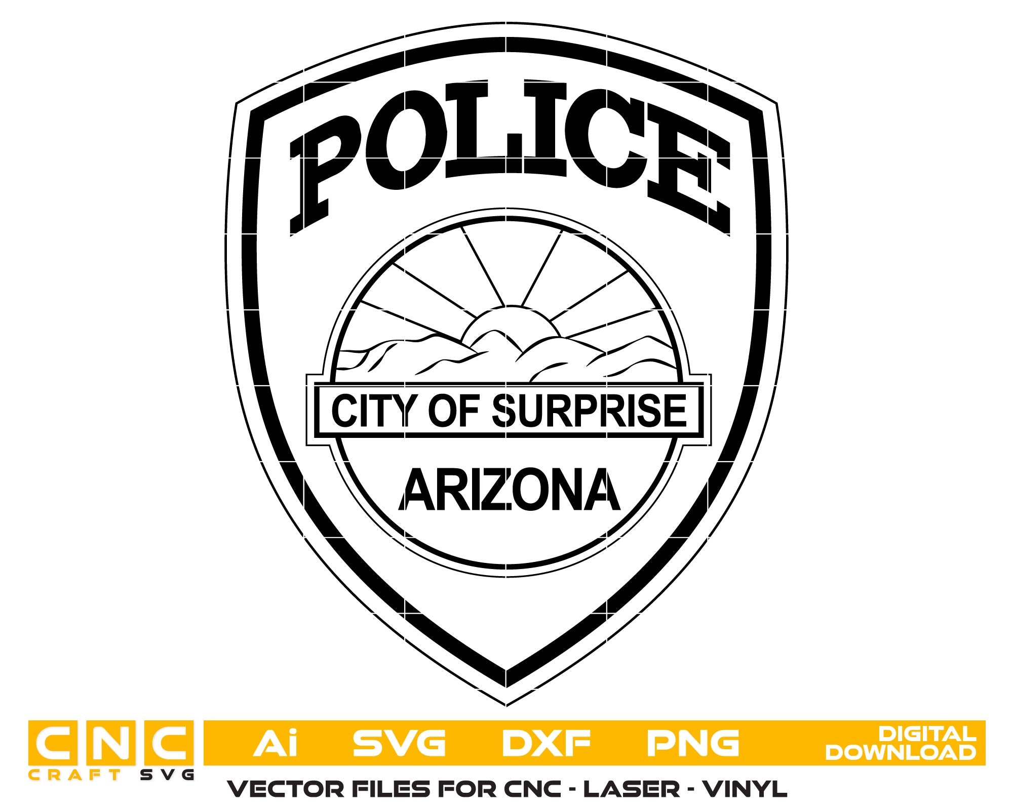 Surprise City Police Department Patch, Arizona