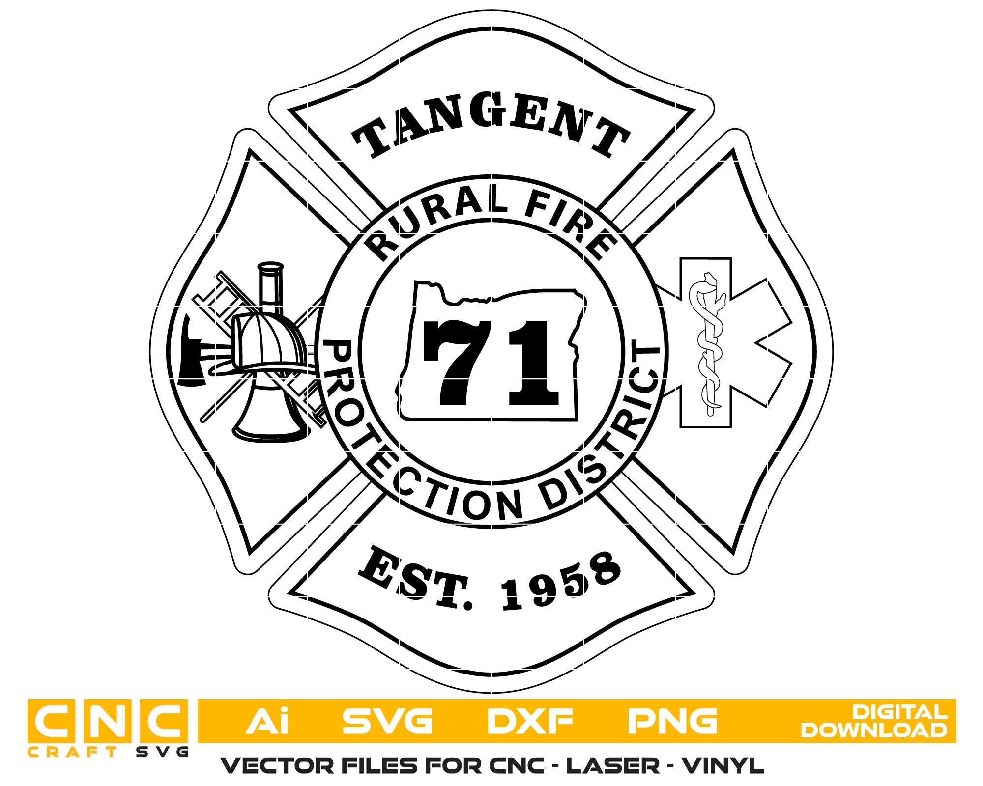 Tangent Rural Fire Protection District Badge