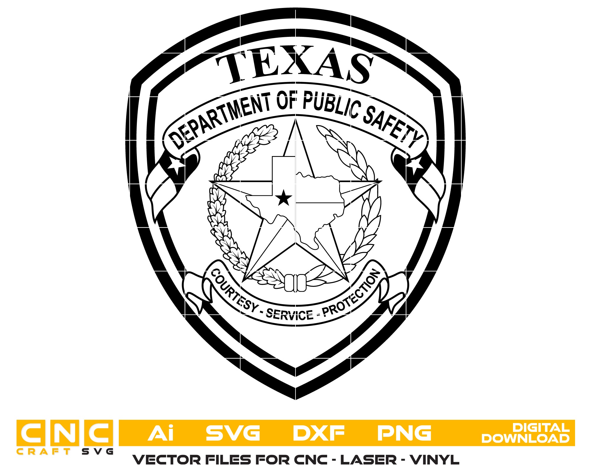 Texas Department Of Public Safety Vector Art – Digital Download