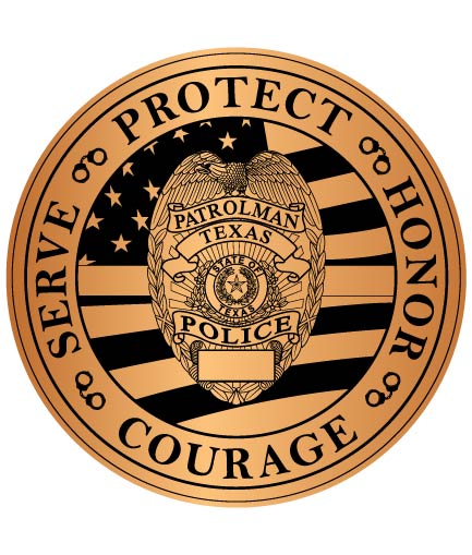 Texas Police Patrolman Badge – Law Enforcement Vector