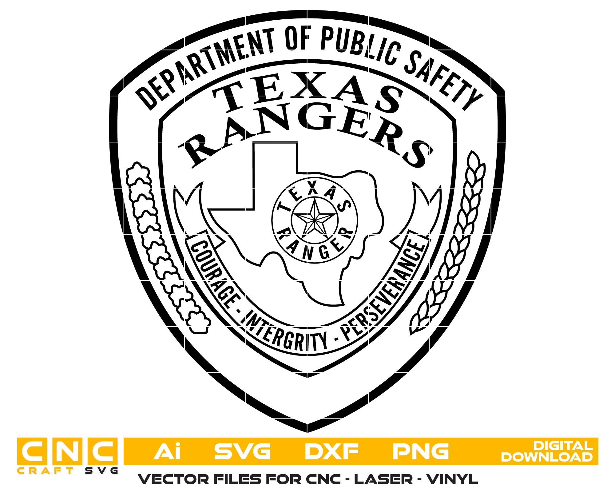 Texas Rangers Public Safety Police Patch