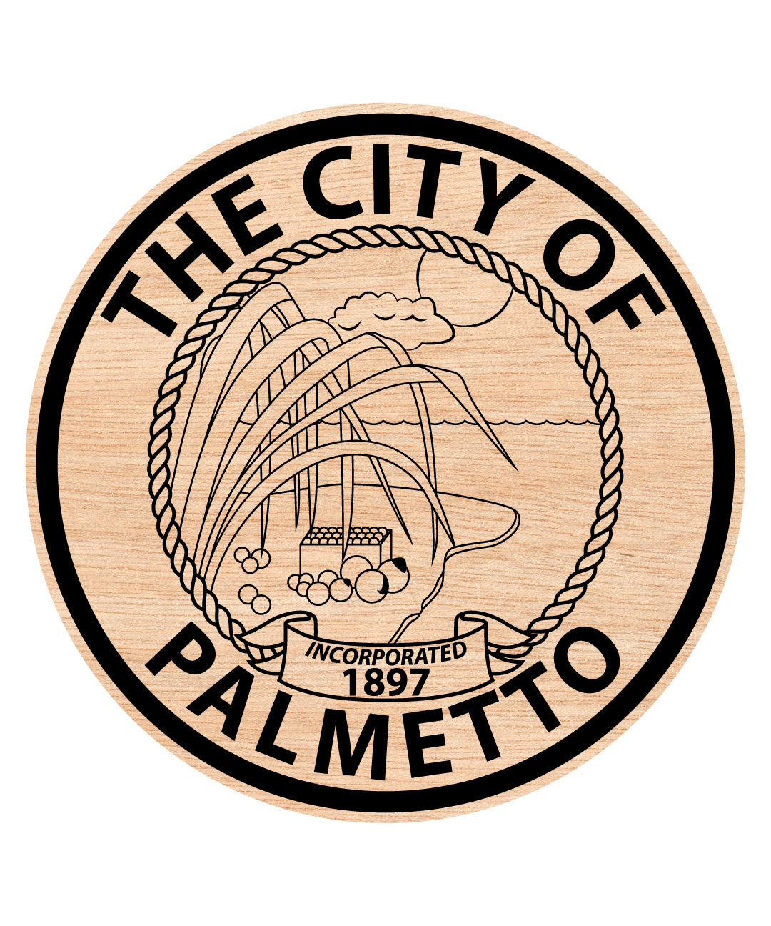 The City Of Palmetto Incorporated 1897 Logo.