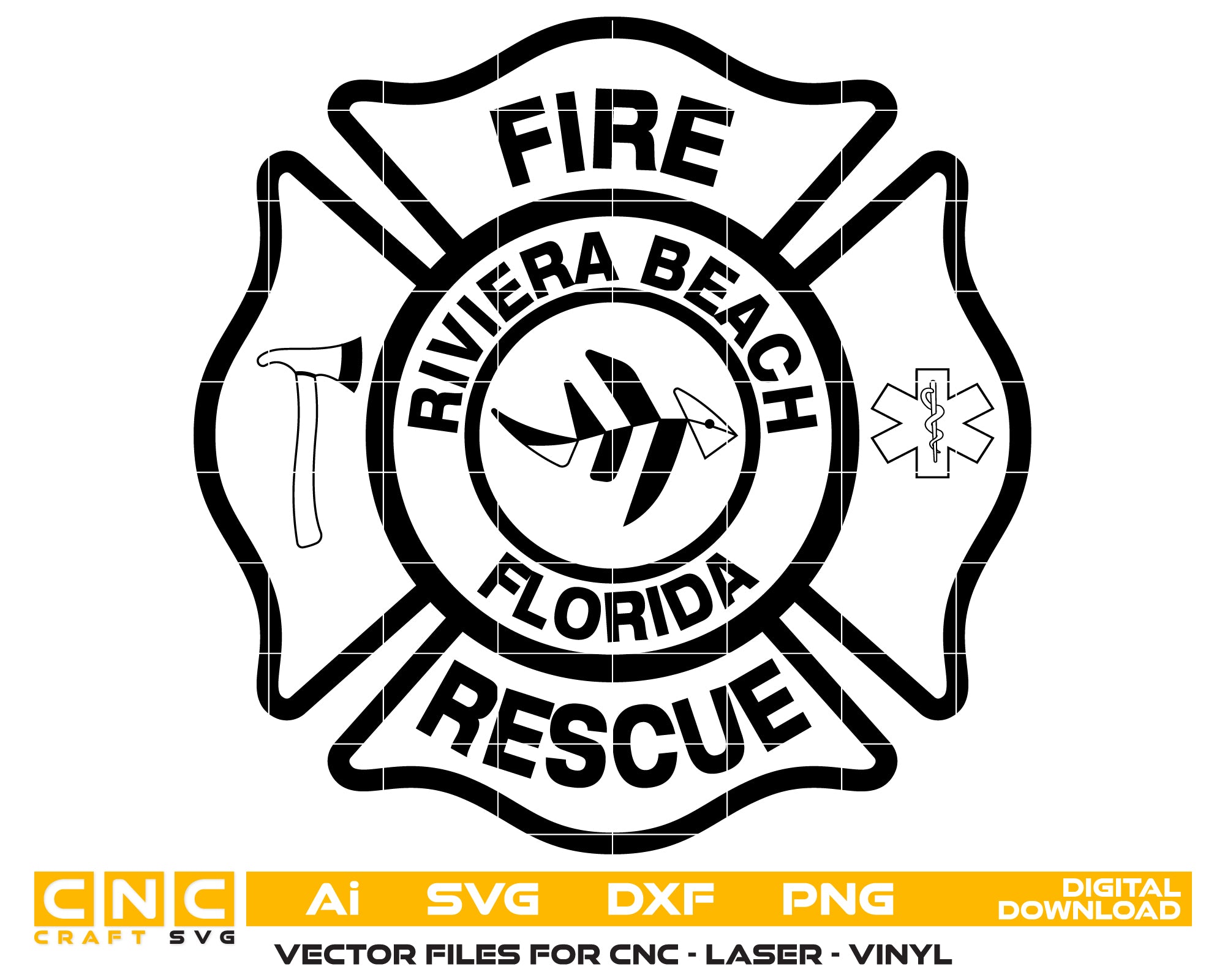 The City Of Riviera Beach Fire Rescue Badge