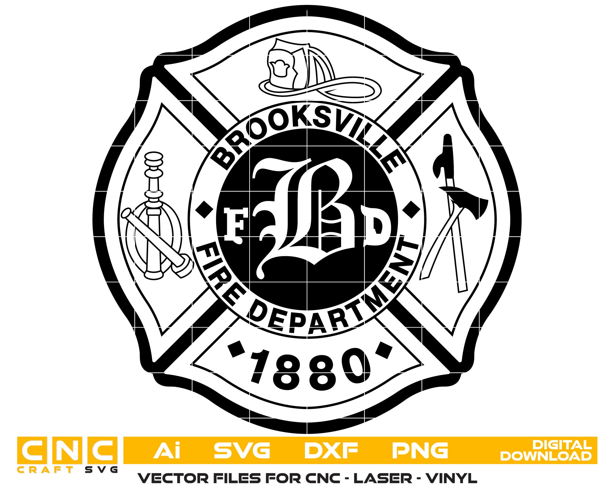 The City of Brooksville Fire Department Badge