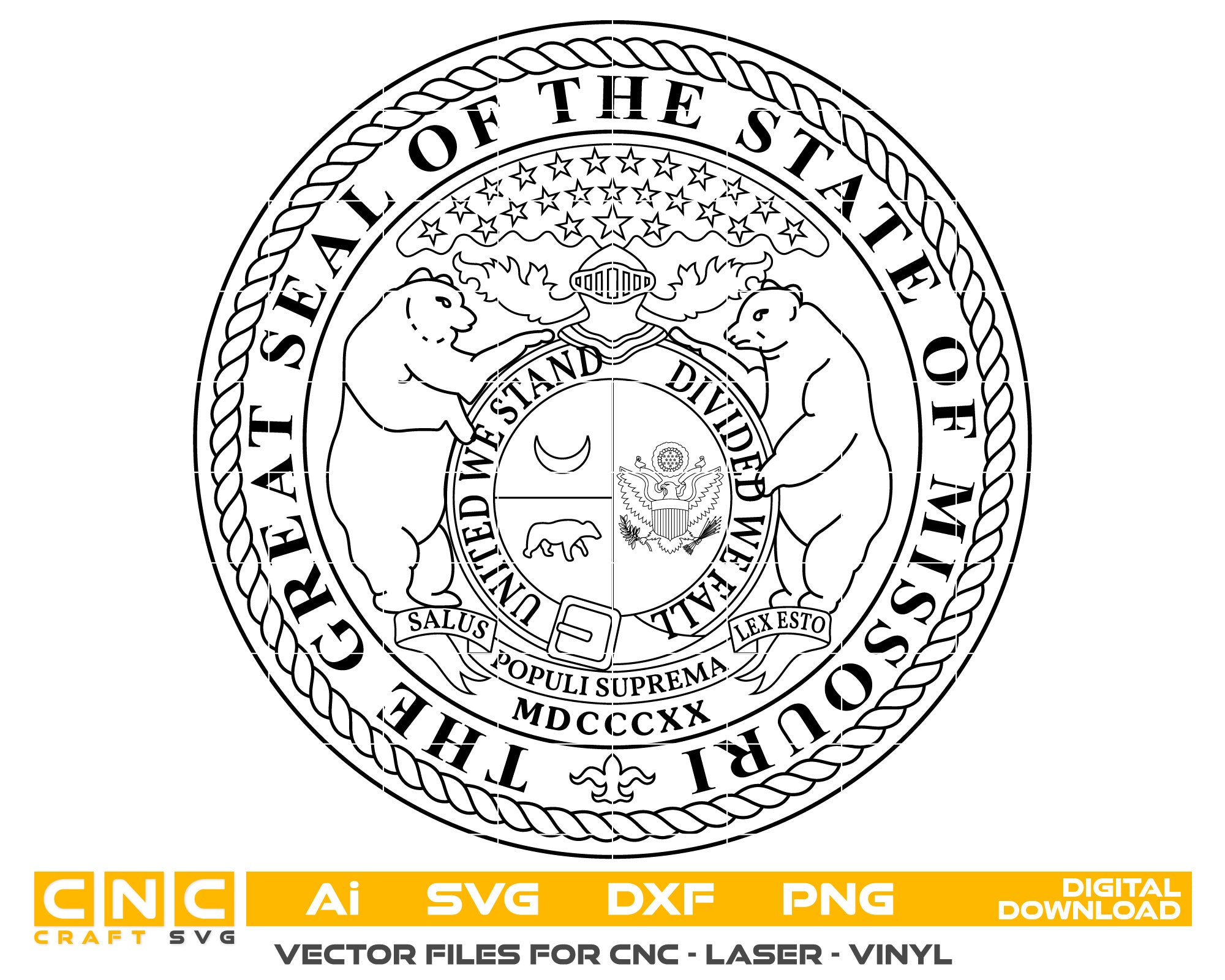 State of Missouri Seal SVG – Official State Emblem Vector Art