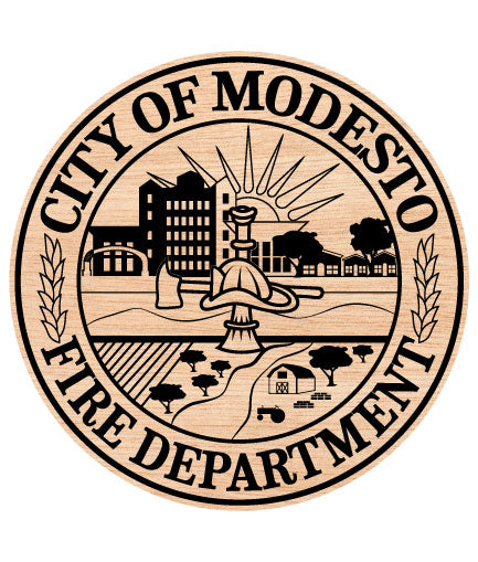 The Seal Of The City Of Modesto Fire Department