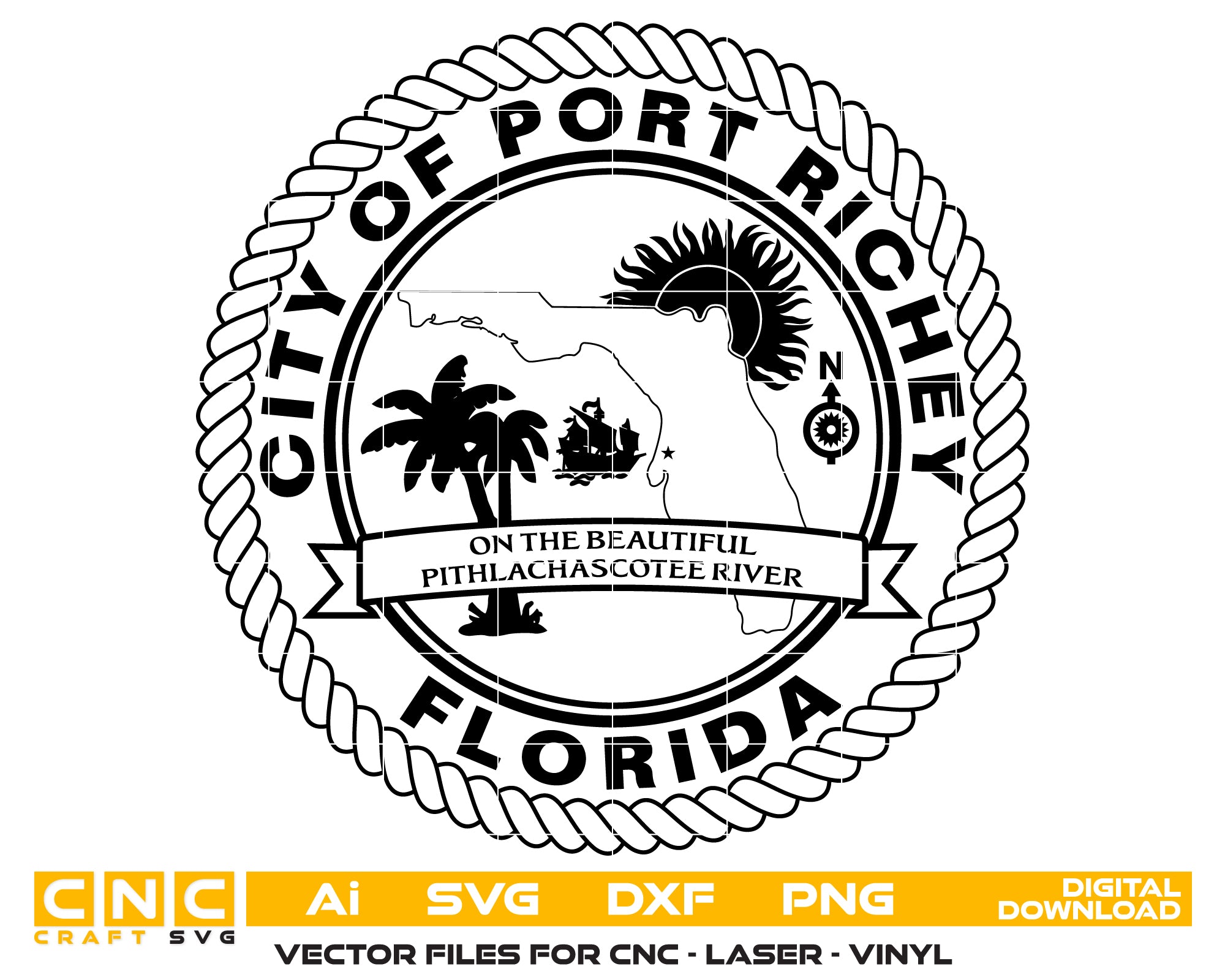 The Seal Of The City Of Port Richey, Florida