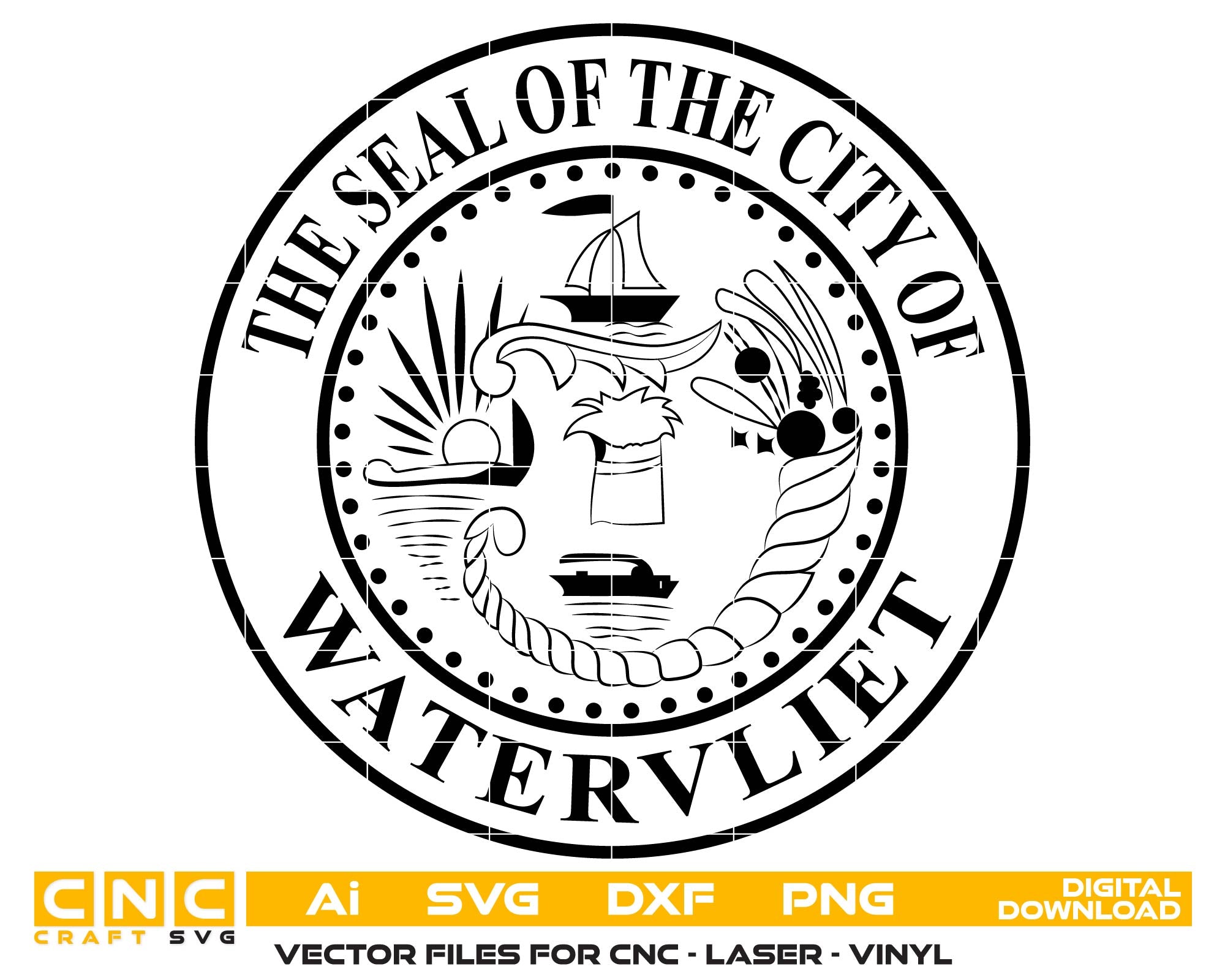 The Seal of The City of  Watervliet, NY