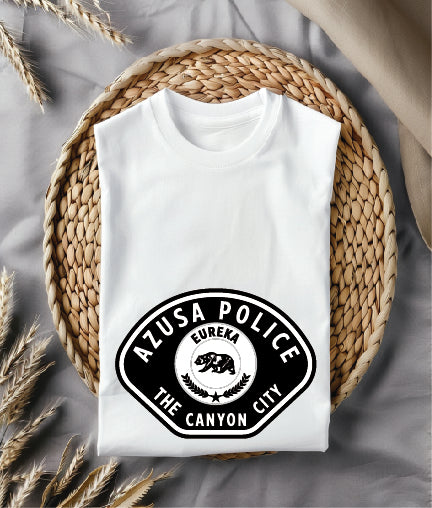 Canyon City Azusa Police Patch Color SVG, Azusa CA Police Patch Full Color Vector, Canyon City Police Patch Logo, California Police Patch Color SVG, Azusa Police Emblem