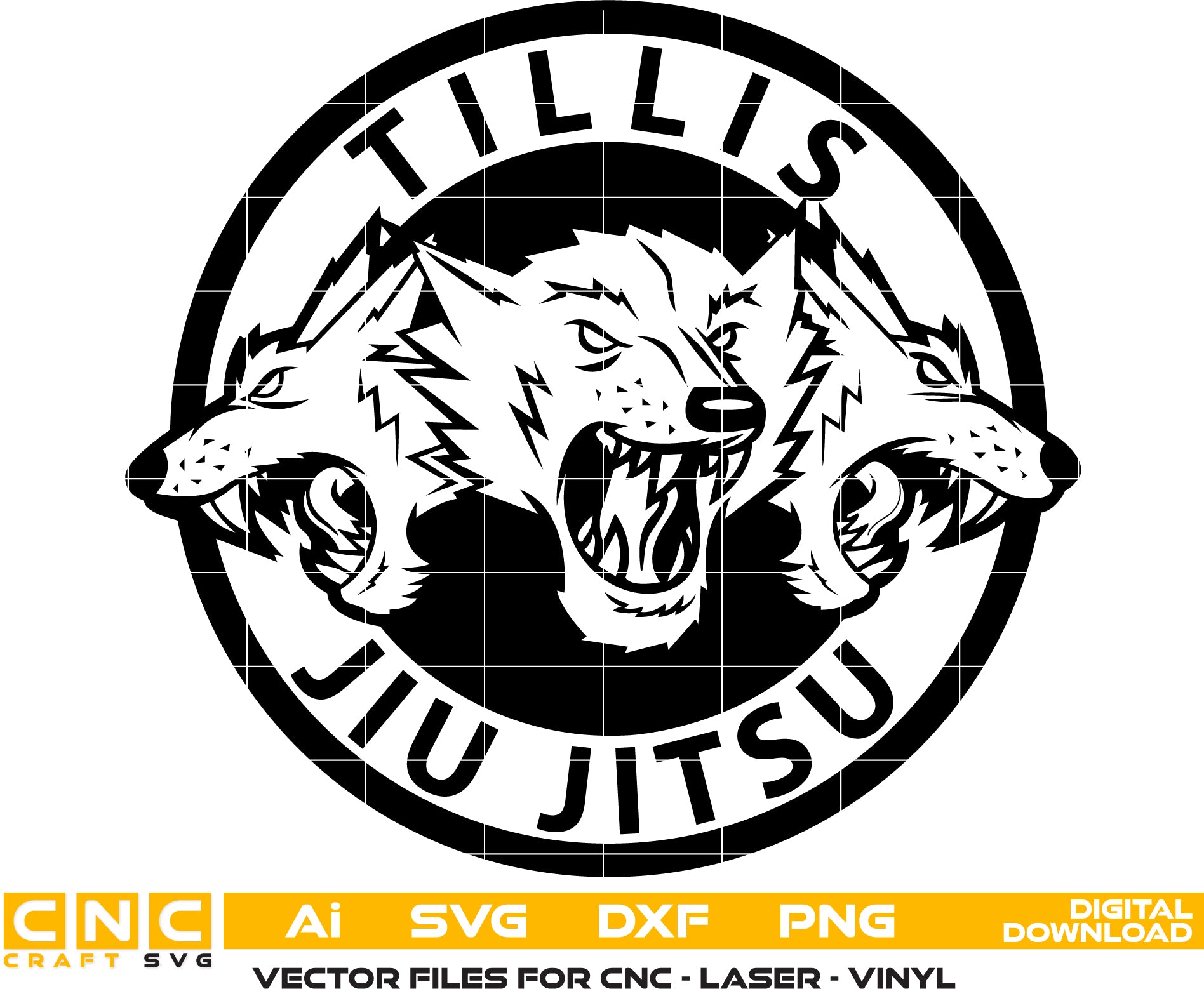 Tillis Jiu Jitsu Logo – Martial Arts Vector Design