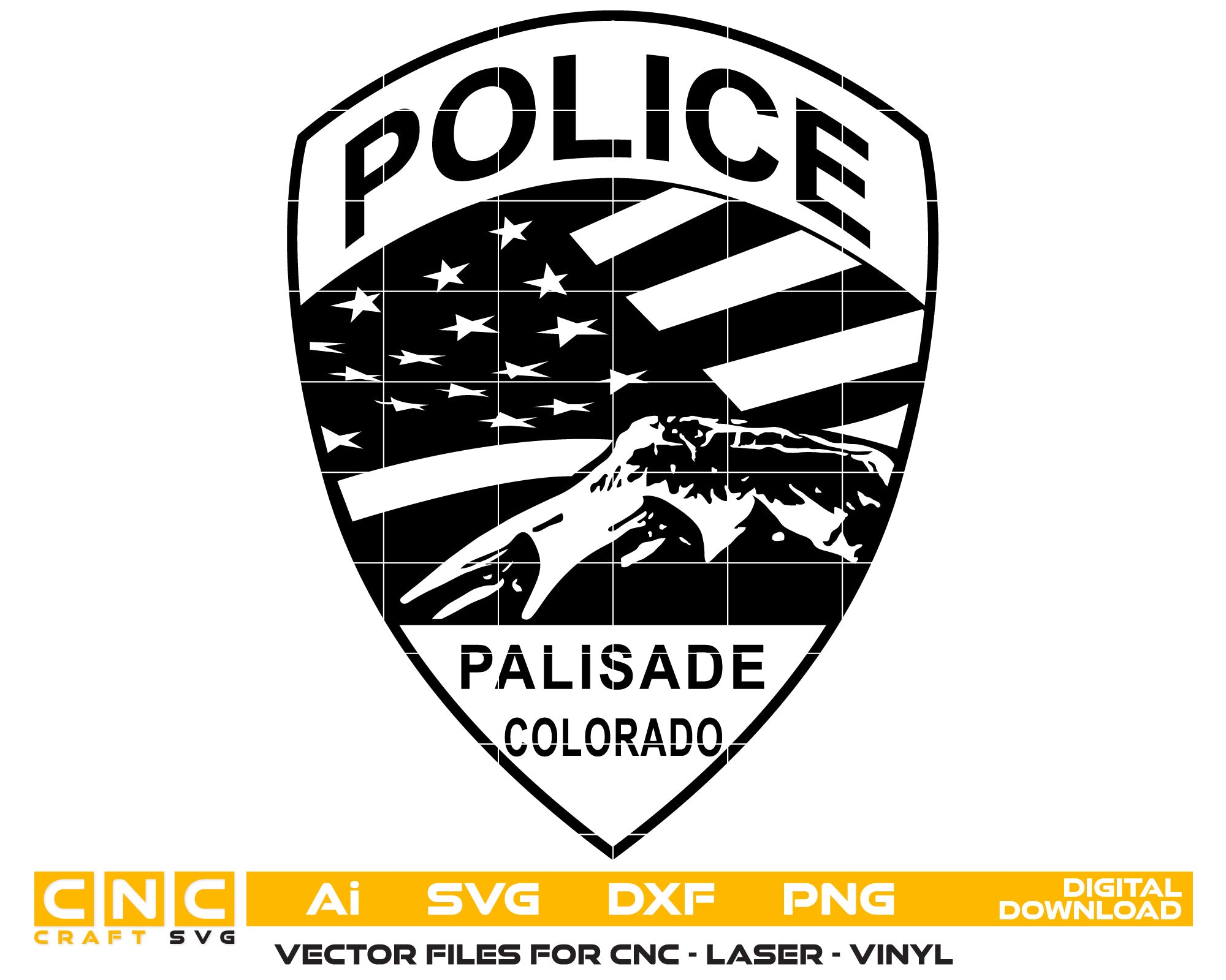 Palisade Police Badge SVG