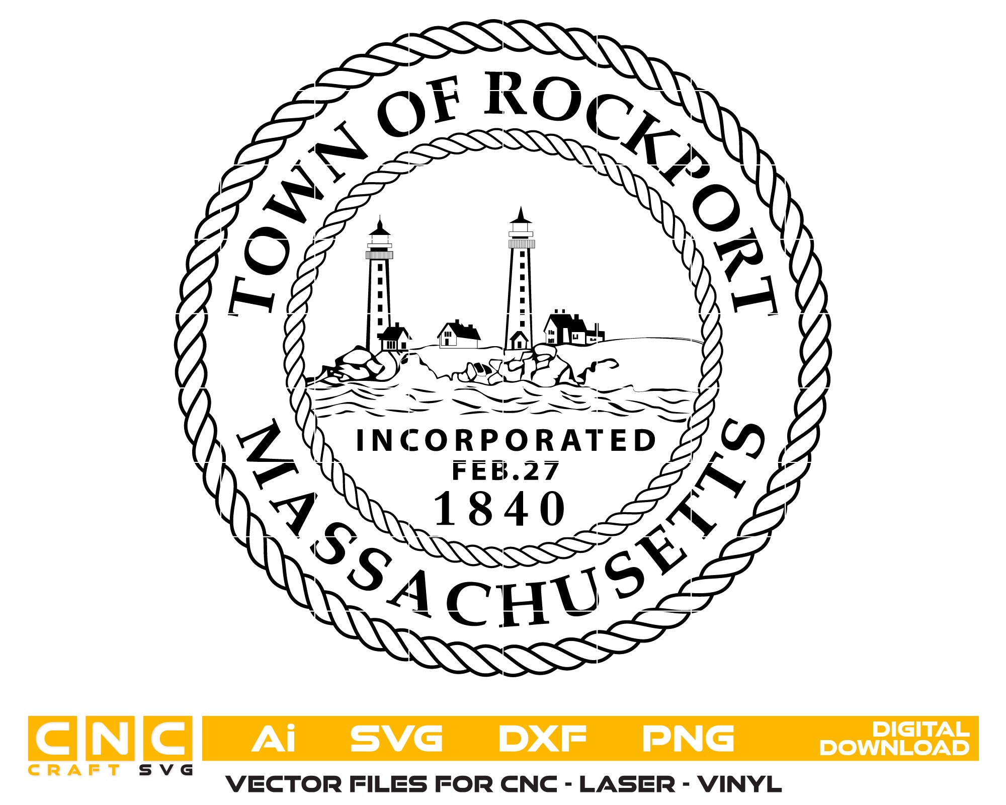 Town Of Rockport Seal, Massachusetts