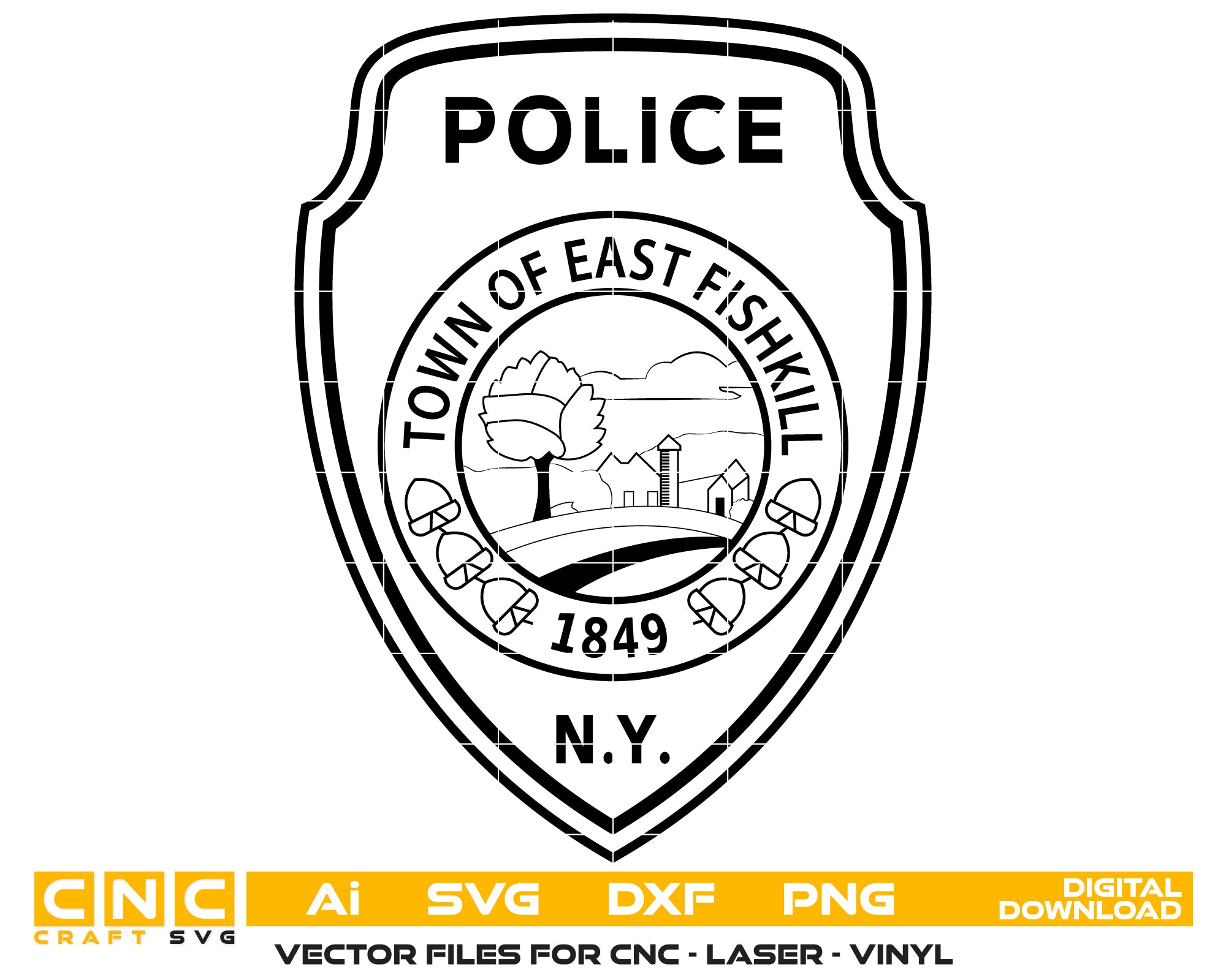 Town Of East Fishkill Police Patch SVG, East Fishkill New York Police Patch Vector, East Fishkill Police SVG Emblem, New York Law Enforcement Patch Logo SVG, #support