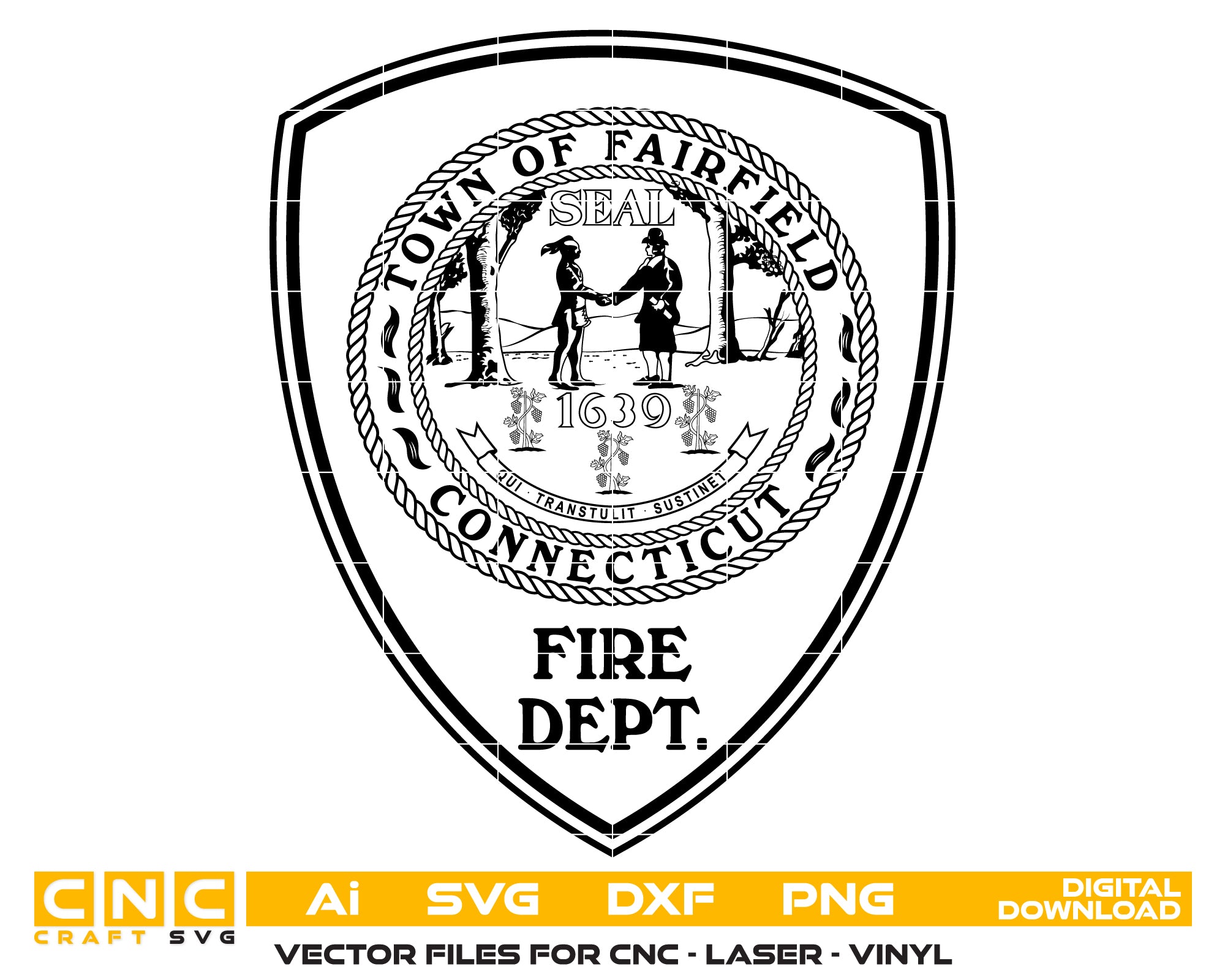 town of fairfield fire department patch svg, fairfield connecticut fire patch vector, fairfield fire dept svg emblem, connecticut firefighter patch svg, fairfield fire badge svg