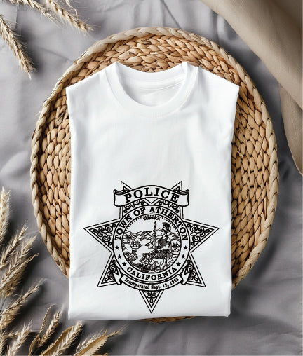 Town of Atherton Police Department Badge SVG, California Police Badge Vector, Atherton Police Badge, Law Enforcement Badge SVG, Police Department Badge Vector