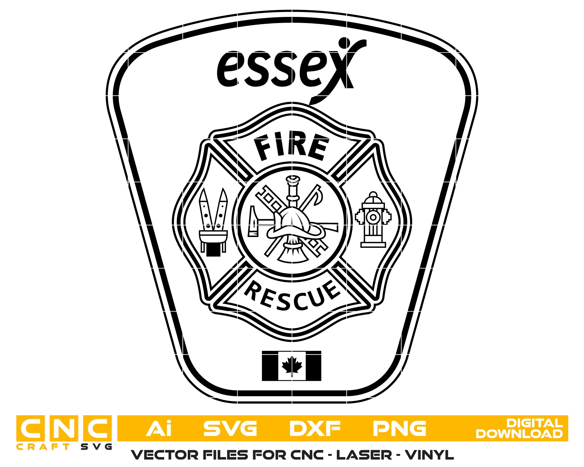 Town Of Essex Fire And Rescue Patch SVG, Essex Fire Department Patch Vector, Essex Rescue Services Emblem SVG, Essex Firefighter Patch SVG, Essex Fire And Rescue SVG