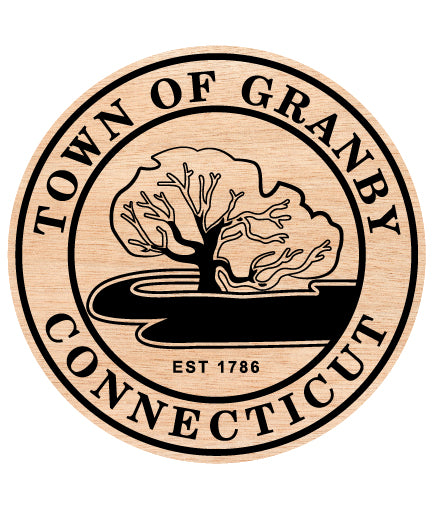Town of Granby Seal SVG digital download, Connecticut municipal emblem vector design for Cricut, engraving, and heritage craft use.