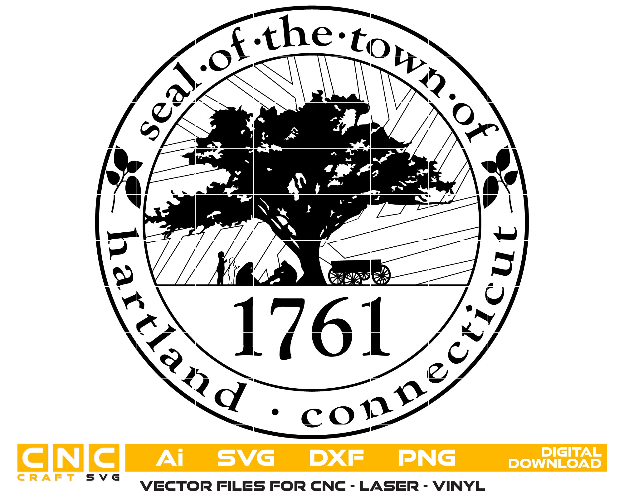 Town of Hartland Seal SVG
Hartland Town Seal Vector
Hartland Municipal Emblem Design
Town Seal SVG Hartland CT
Hartland Official Seal Emblem