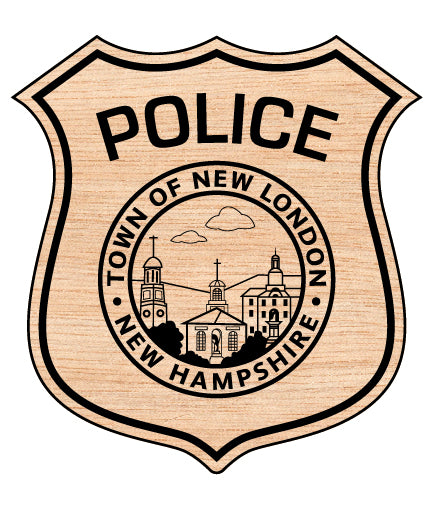 Town of New London Police Badge SVG, New Hampshire Police Badge Vector, New London Police Emblem, Police Badge SVG, Law Enforcement Badge Vector File