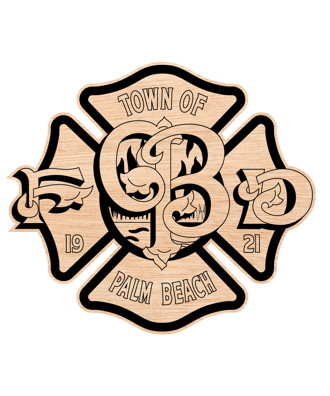 Town of Palm Beach Fire Rescue Department Badge