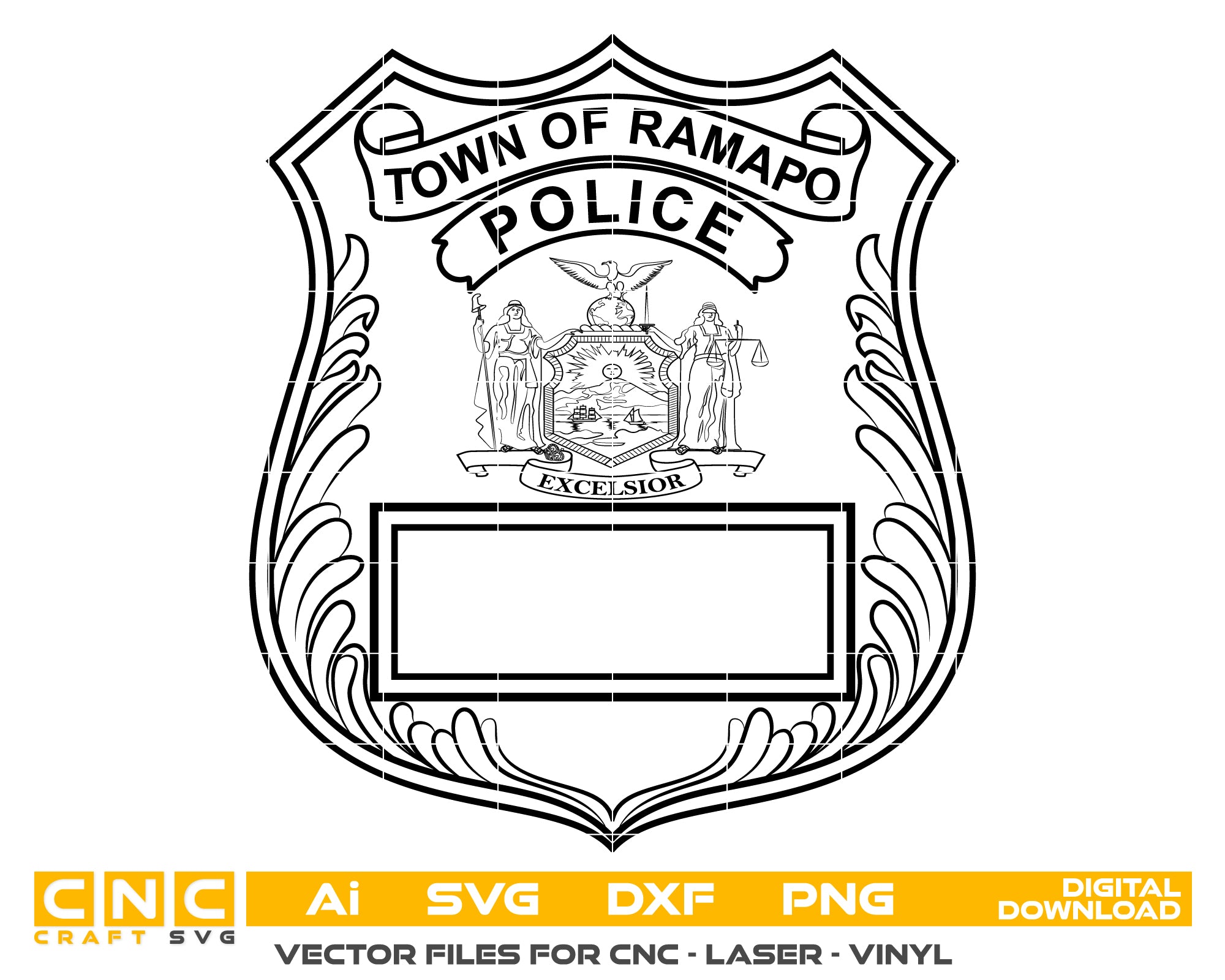 Ramapo Police seal Vector Art