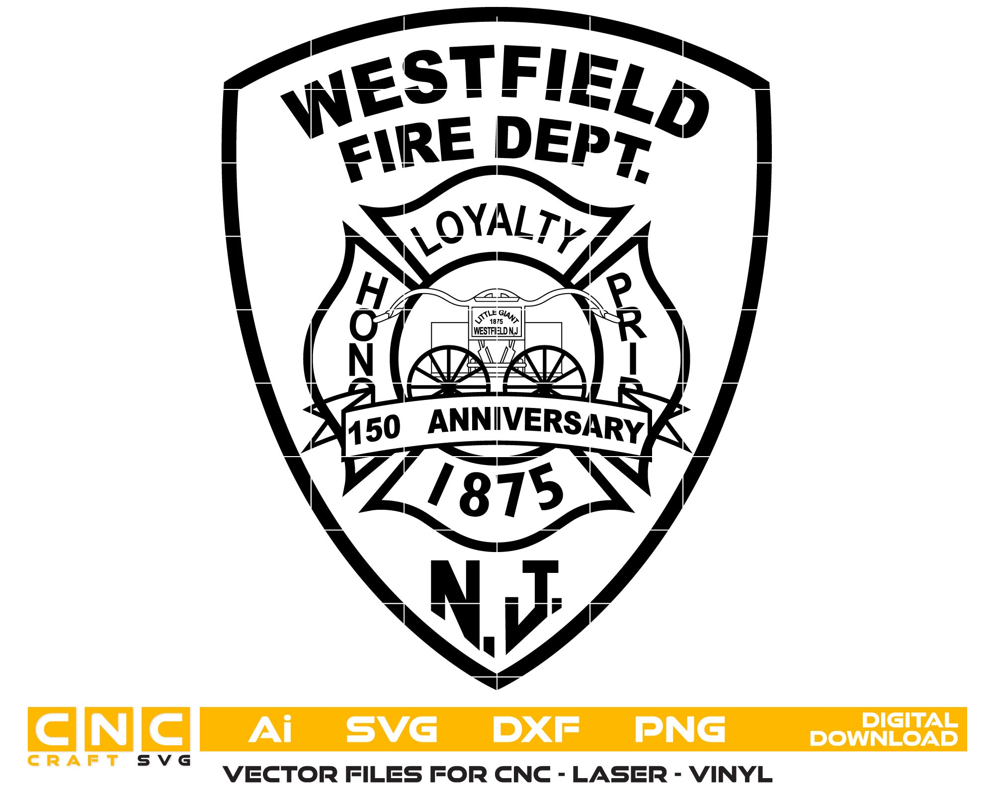 Town of Westfield NJ Fire Department Badge