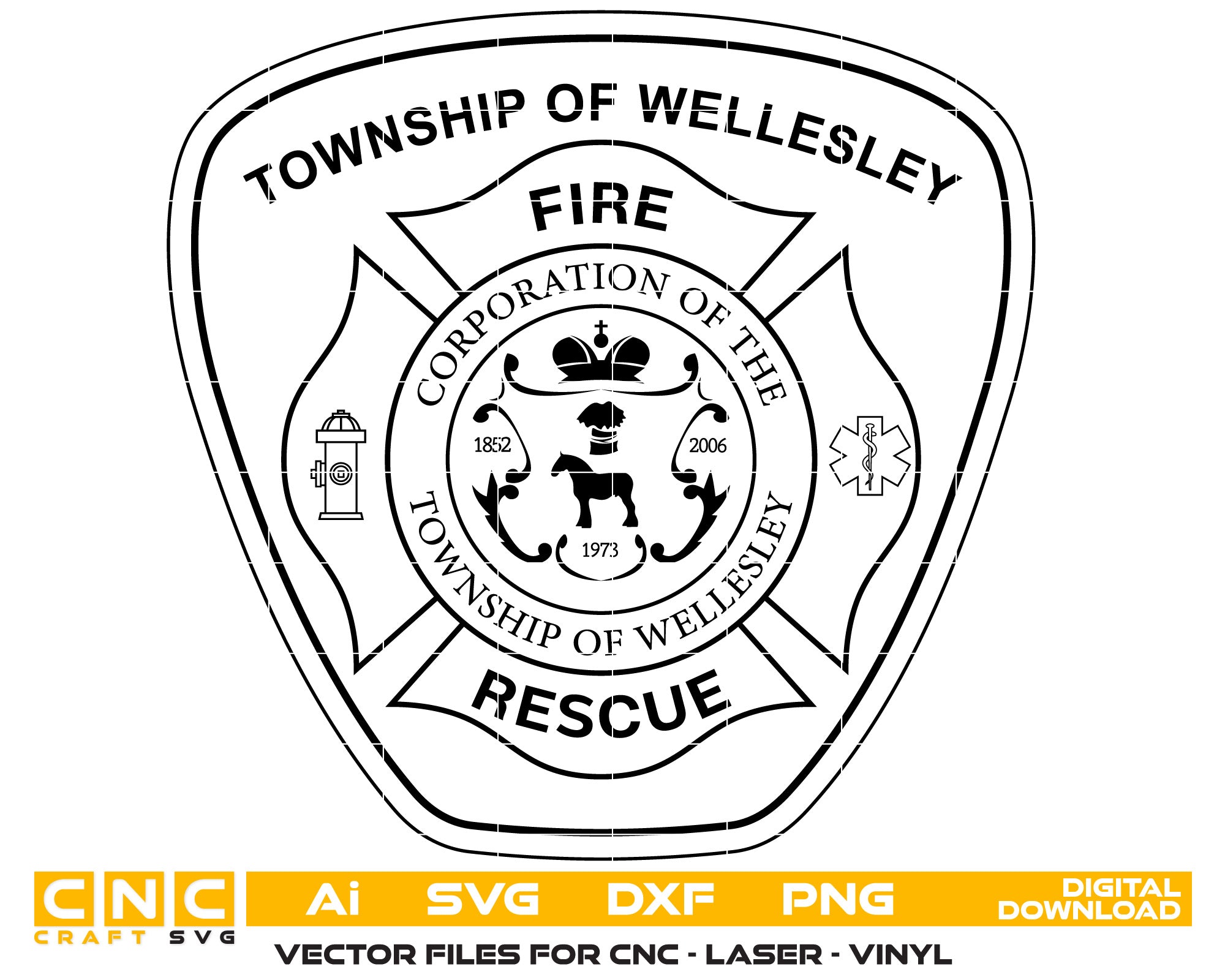 Township Of Wellesley Fire Rescue Badge