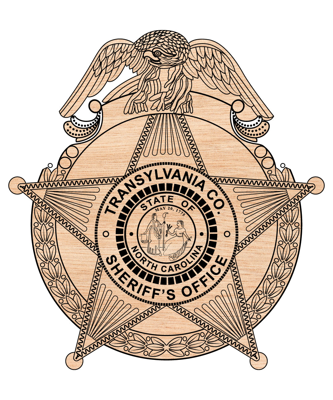 Transylvania County Sheriff Badge - Digital Vector Design