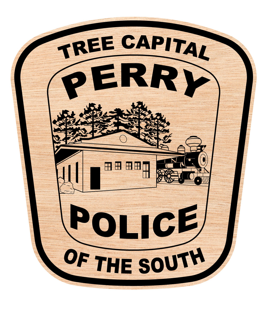 Tree Capital Of The South Police Perry Badge