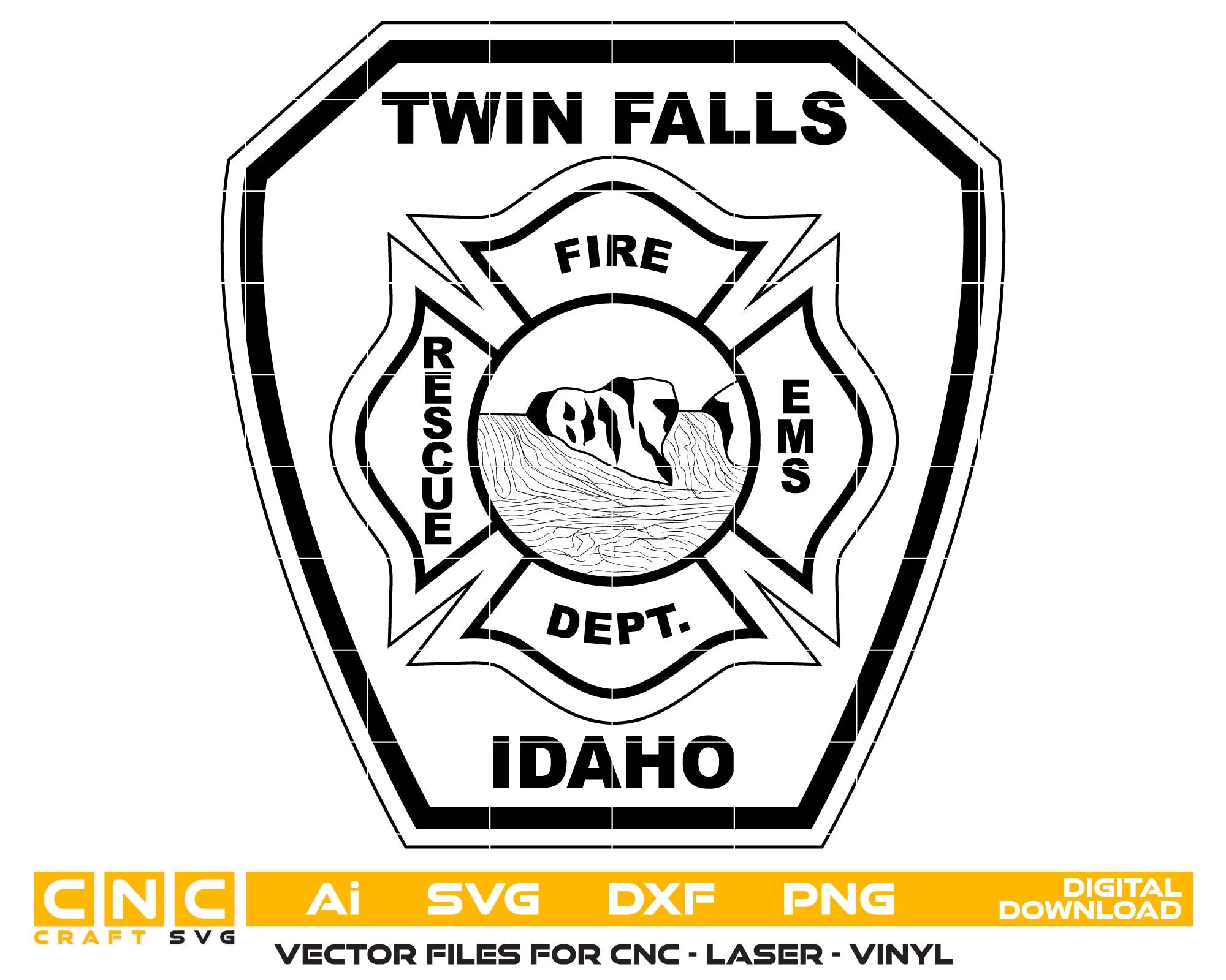 Twin Falls Fire Department Patch, Idaho