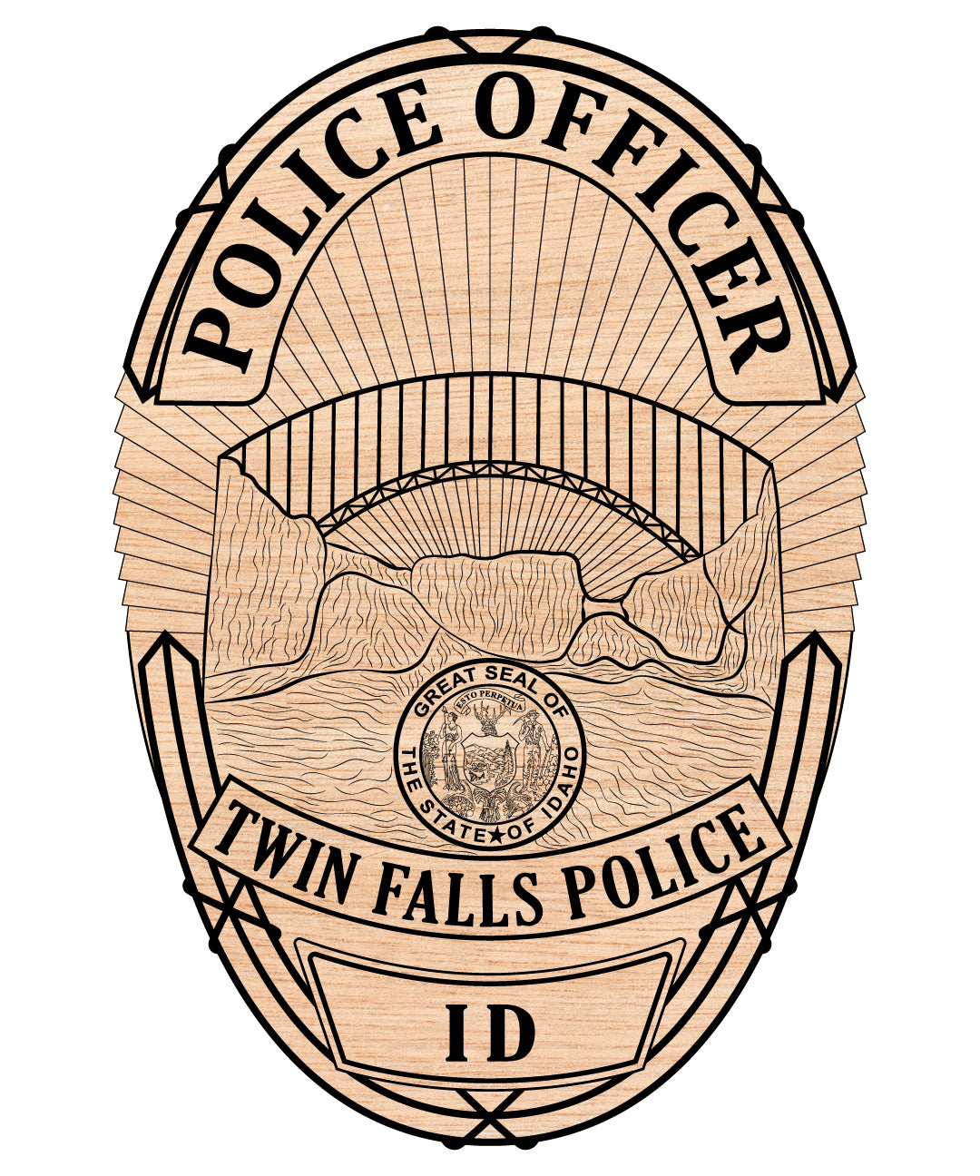 Twin Falls Police Officer Badge SVG