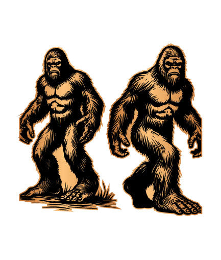 Two Bigfoot & Nature SVG
