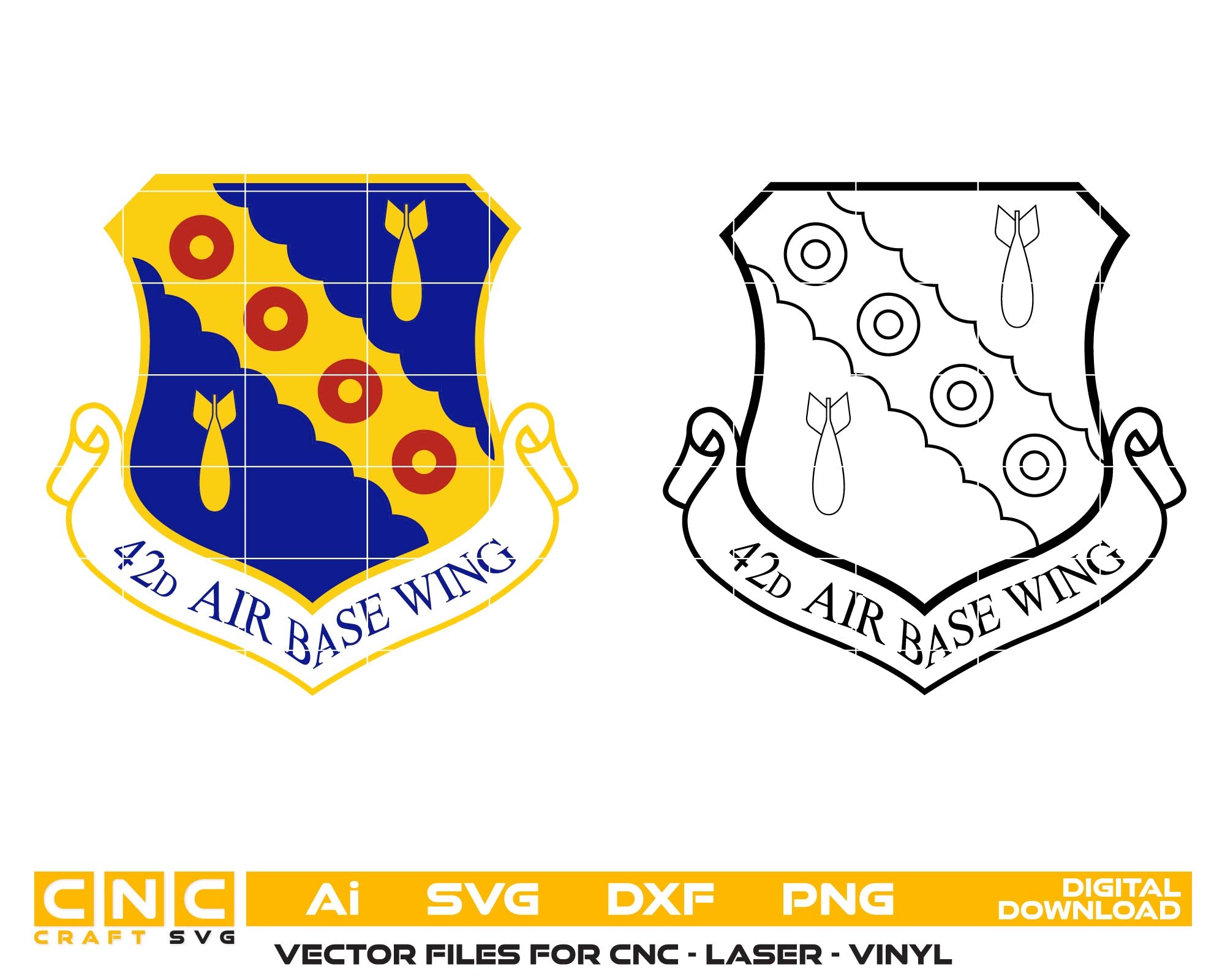 US Air Force 42nd Air Base Wing Patch – Vector & Color File