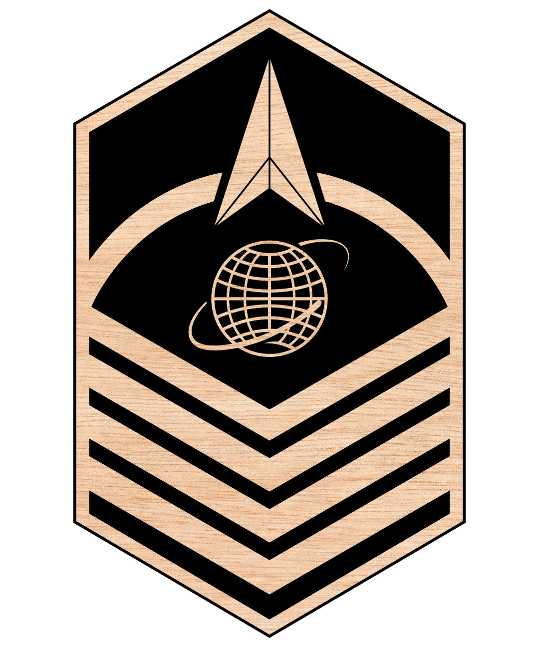 USSF Master Sergeant Enlisted Logo SVG digital download, United States Space Force emblem vector design for Cricut, Silhouette, CNC, engraving, and military crafts.