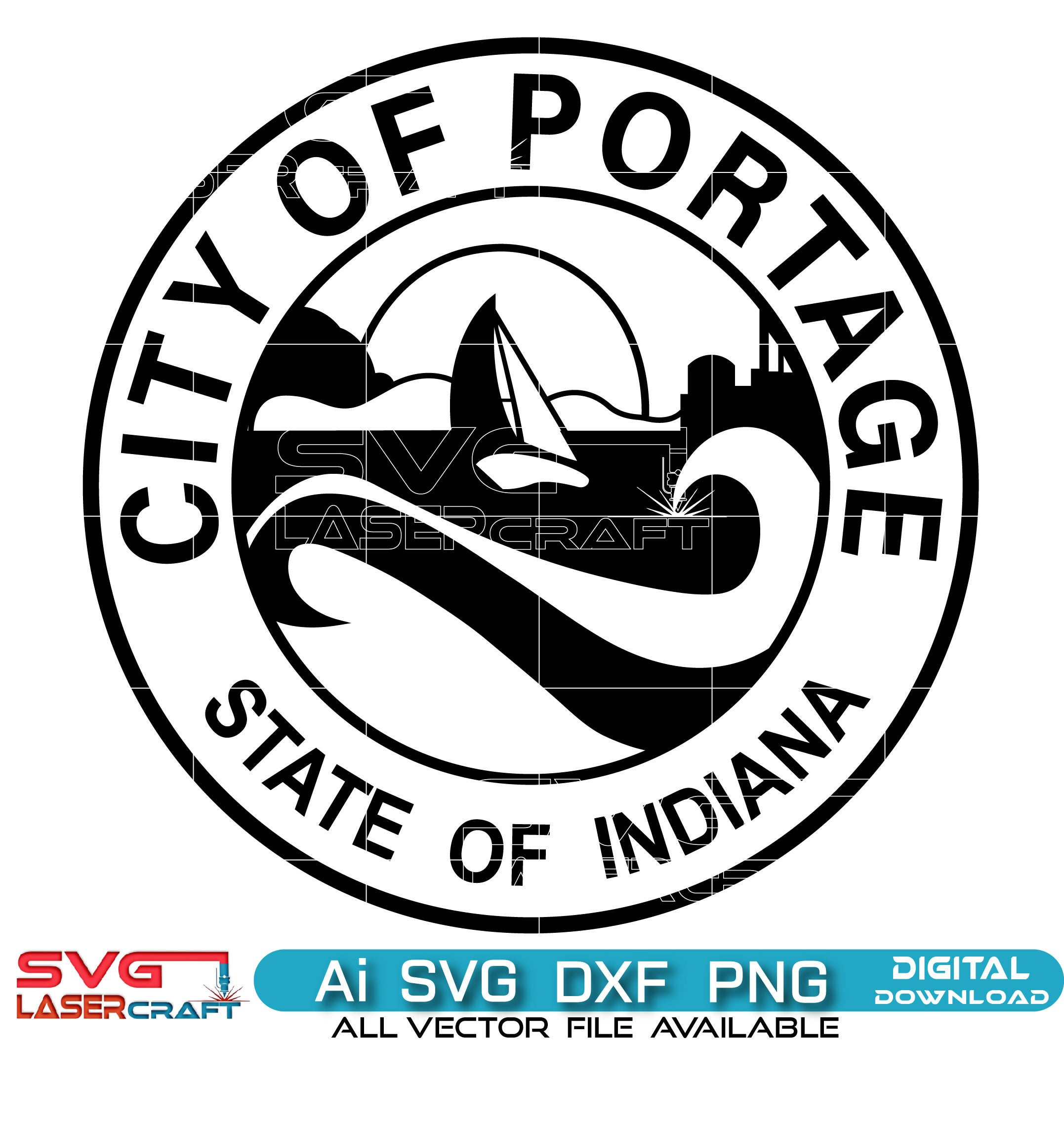 City Of Portage Indiana Seal Svg