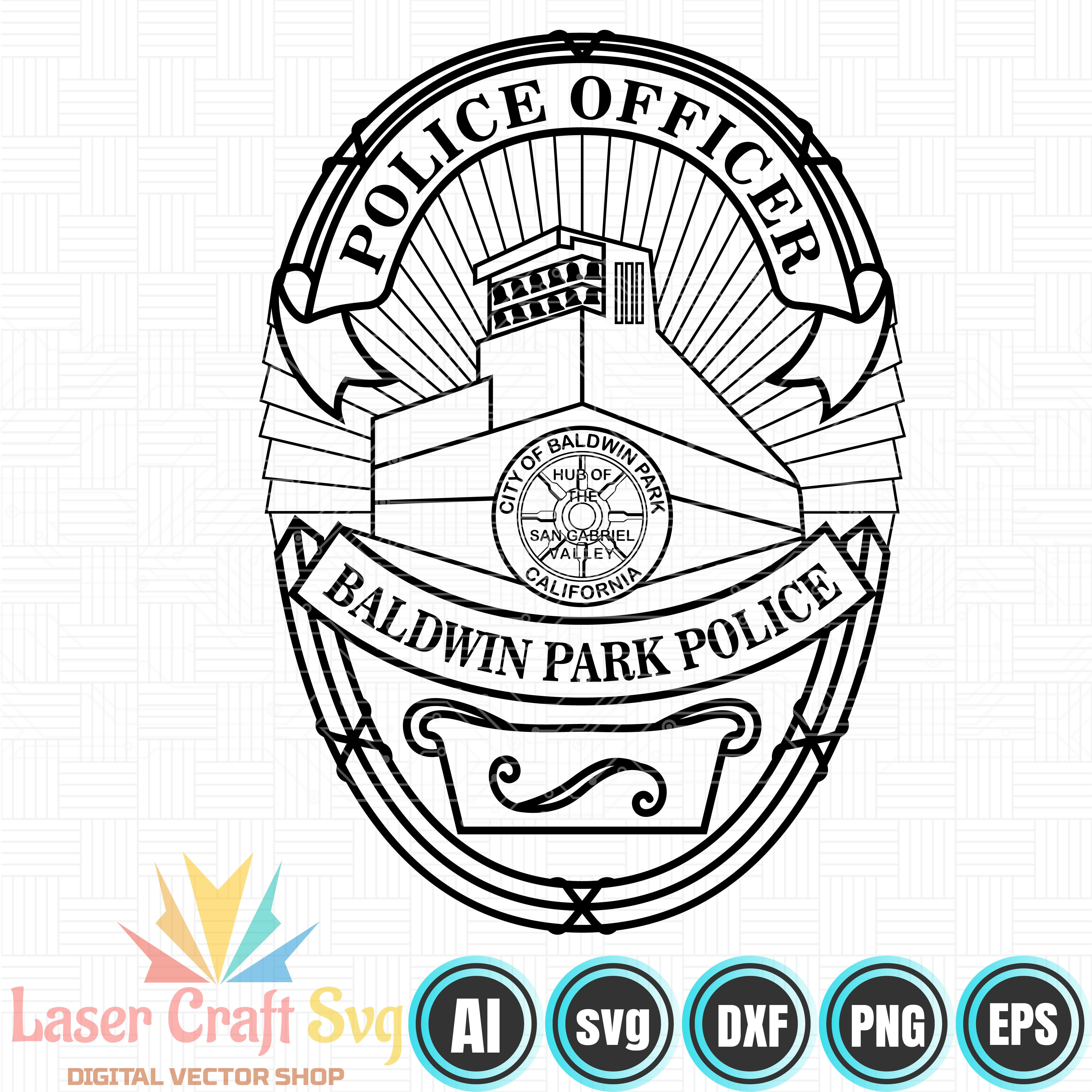 Baldwin Park Police Officer Badge-01